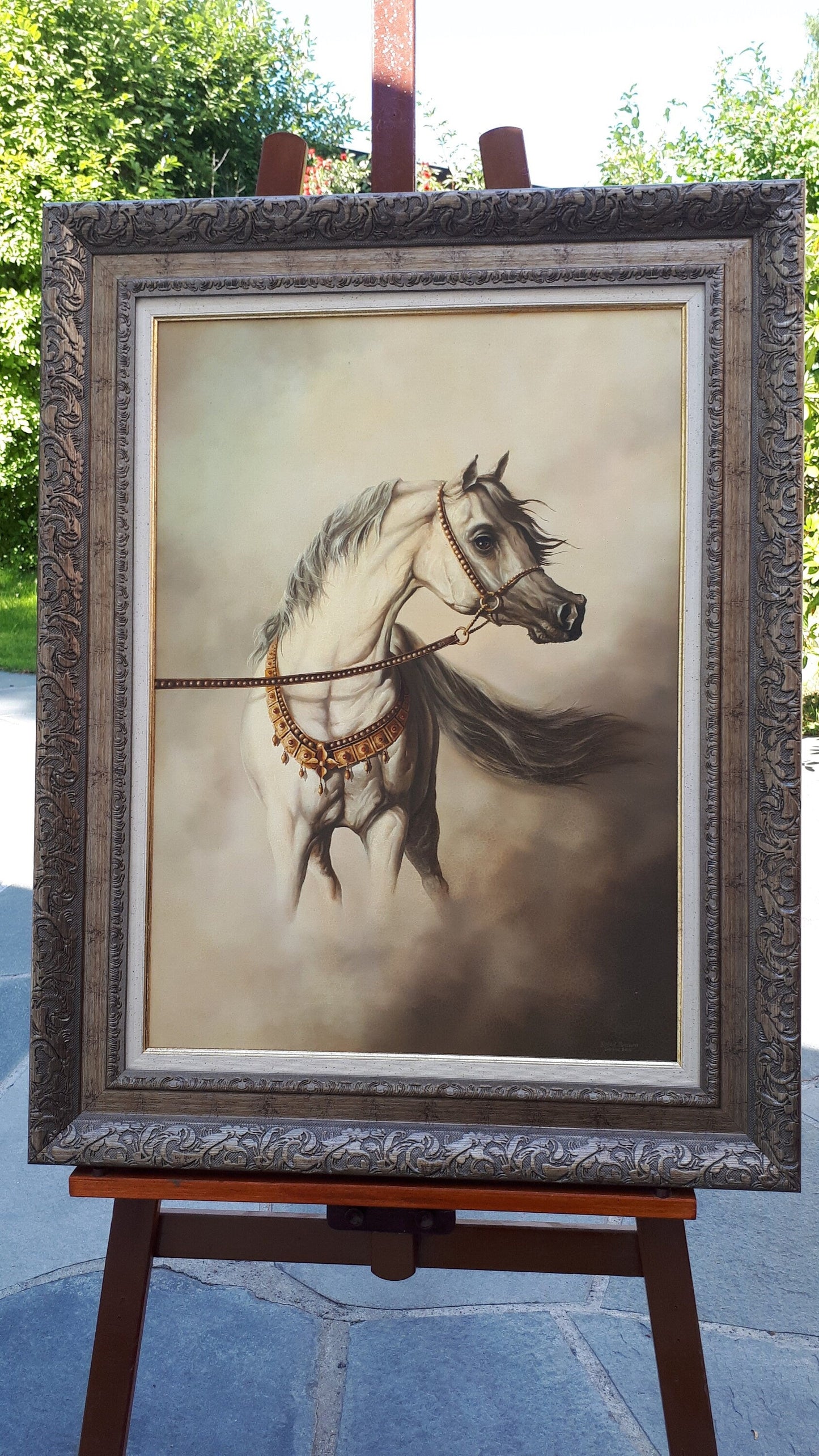 WHITE HORSE Fine Art Print | Animal Print | Horse Poster | Print | Poster | Wall Art | Home Decor | Wall Print | Digital Print FOSHE ART