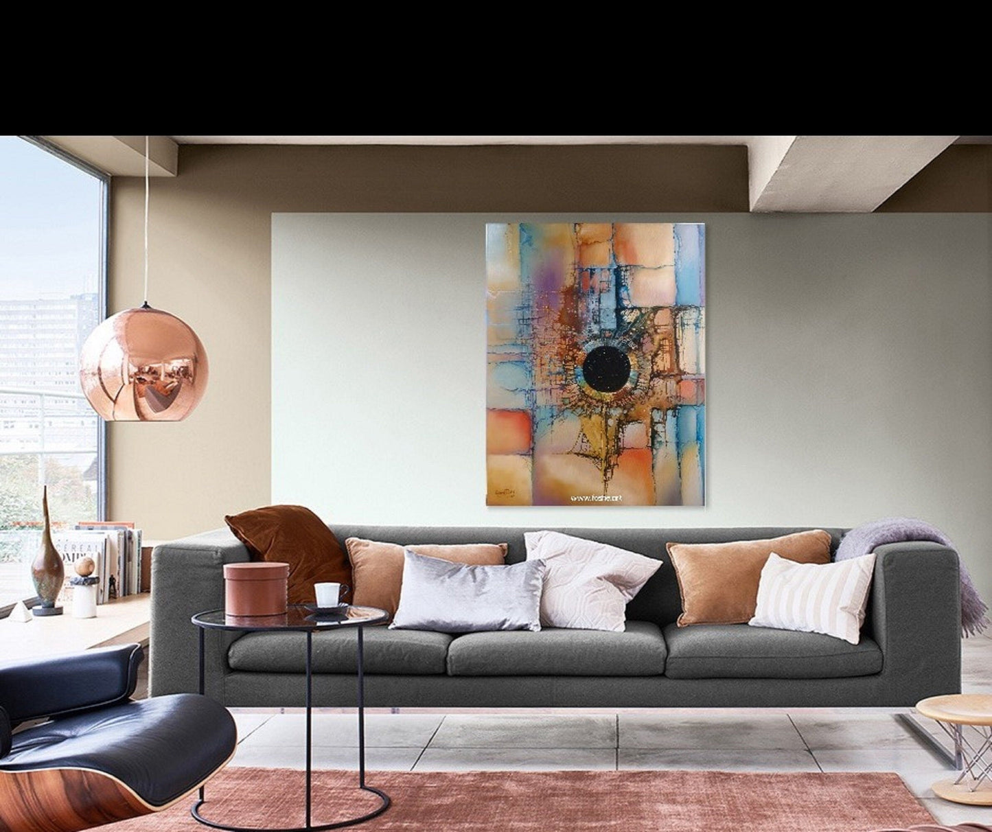 EYE OF VIRACOCHA Abstract painting, Art Prints from oil painting, Home decore FOSHE ART