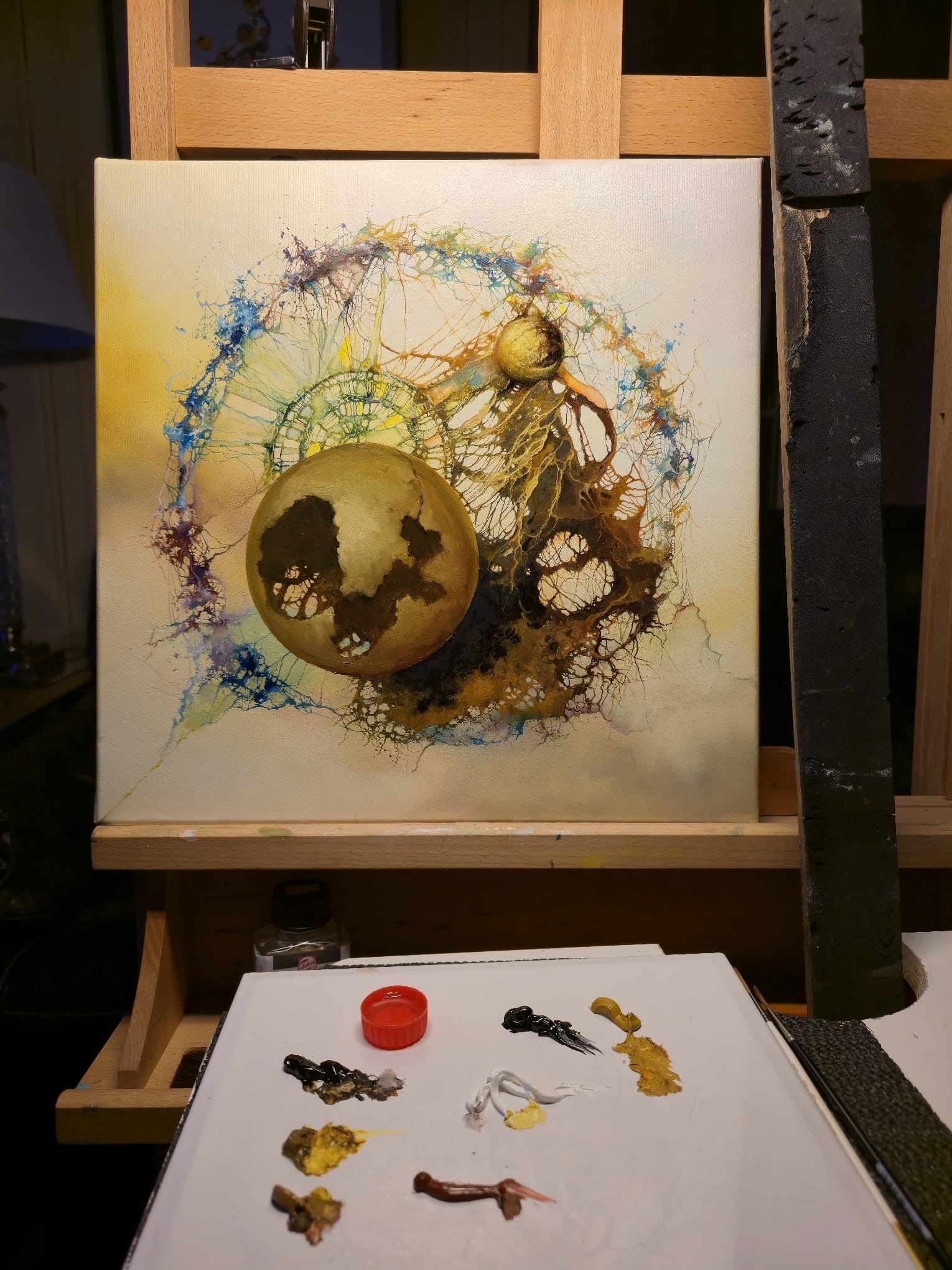 De Profundis: Original Oil Painting by Robert Zietara, framed canvas FOSHE ART