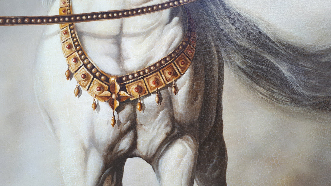 WHITE HORSE Fine Art Print | Animal Print | Horse Poster | Print | Poster | Wall Art | Home Decor  | Wall Print | Digital Print FOSHE ART