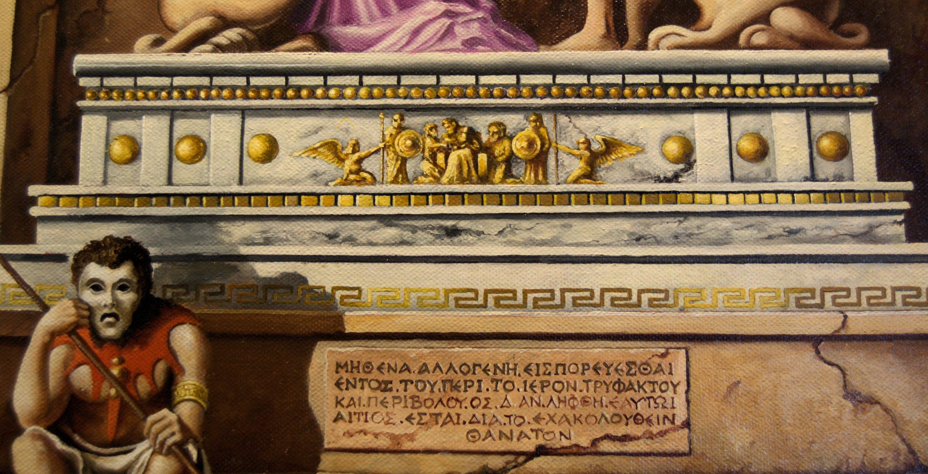 Temple of Apollo Oil Painting, Greek Mythology Art, Robert Zietara FOSHE ART