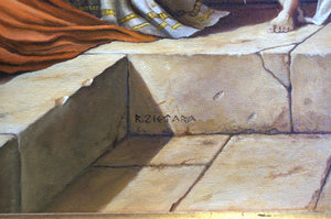 TEMPLE of APOLLO Greek Mythology art, original oil painting "Judgment day of Apollo",  figurative painting