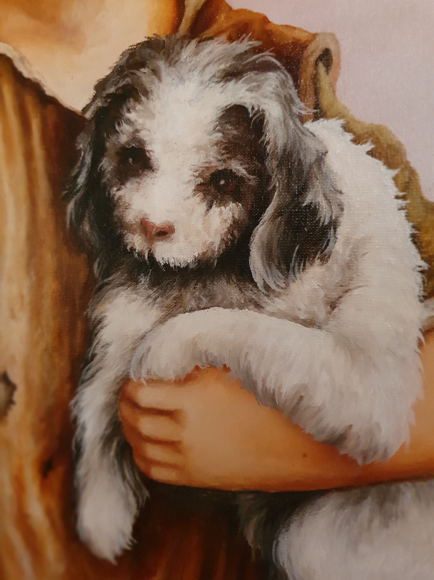 STREAM GIRL original oil on canvas framed painting home decoration gift idea for her modern art home decoration work art by Robert Zietara