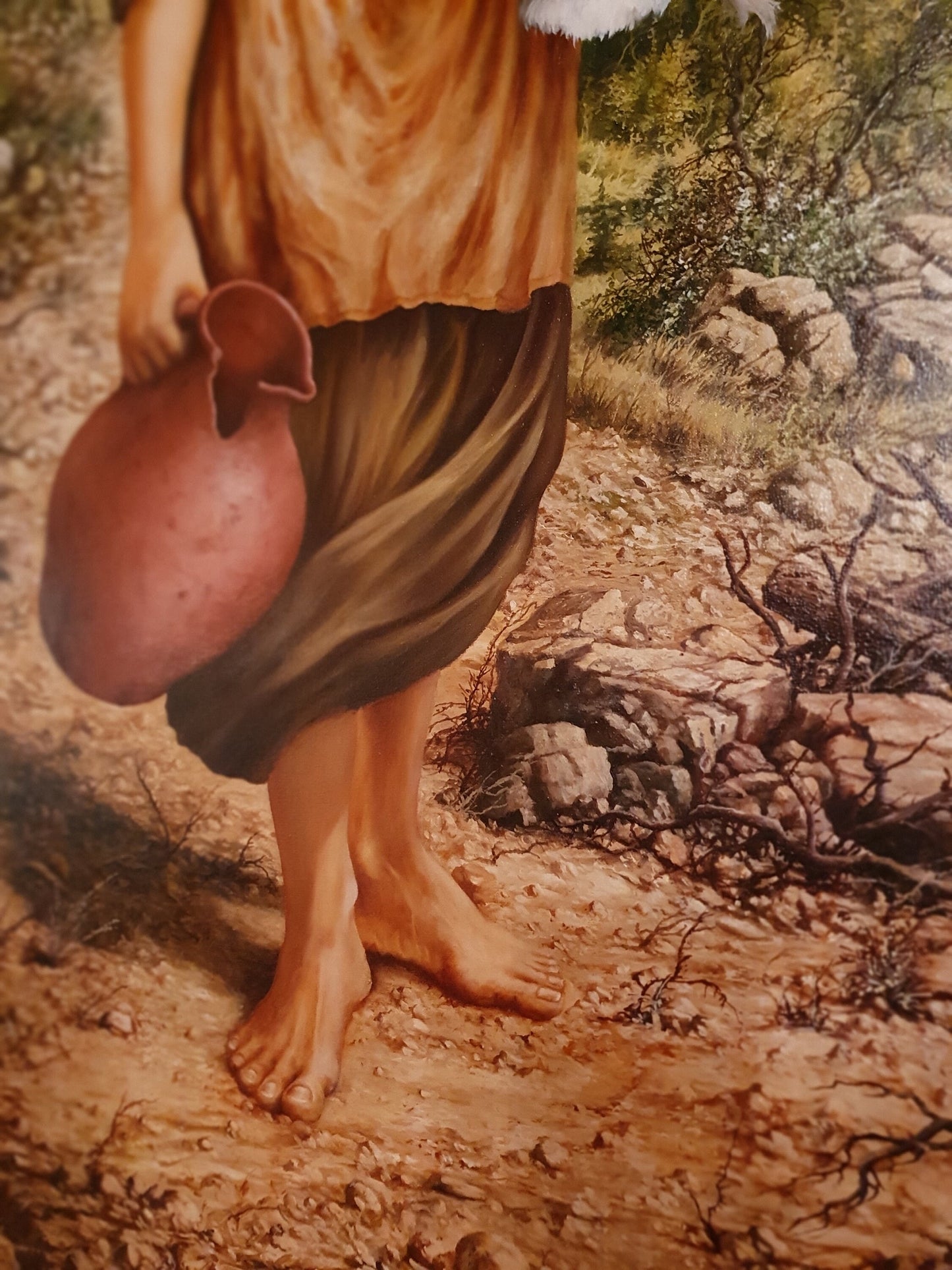 STREAM GIRL original oil on canvas framed painting home decoration gift idea for her modern art home decoration work art by Robert Zietara