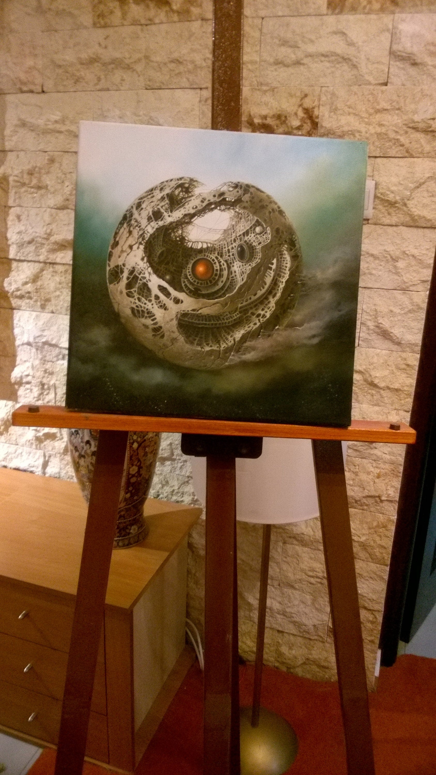 SECRET IN the SKY | Giclée Art Print from original oil painting signed by artist | Modern home decoration | Surrealist print | luxury gift FOSHE ART