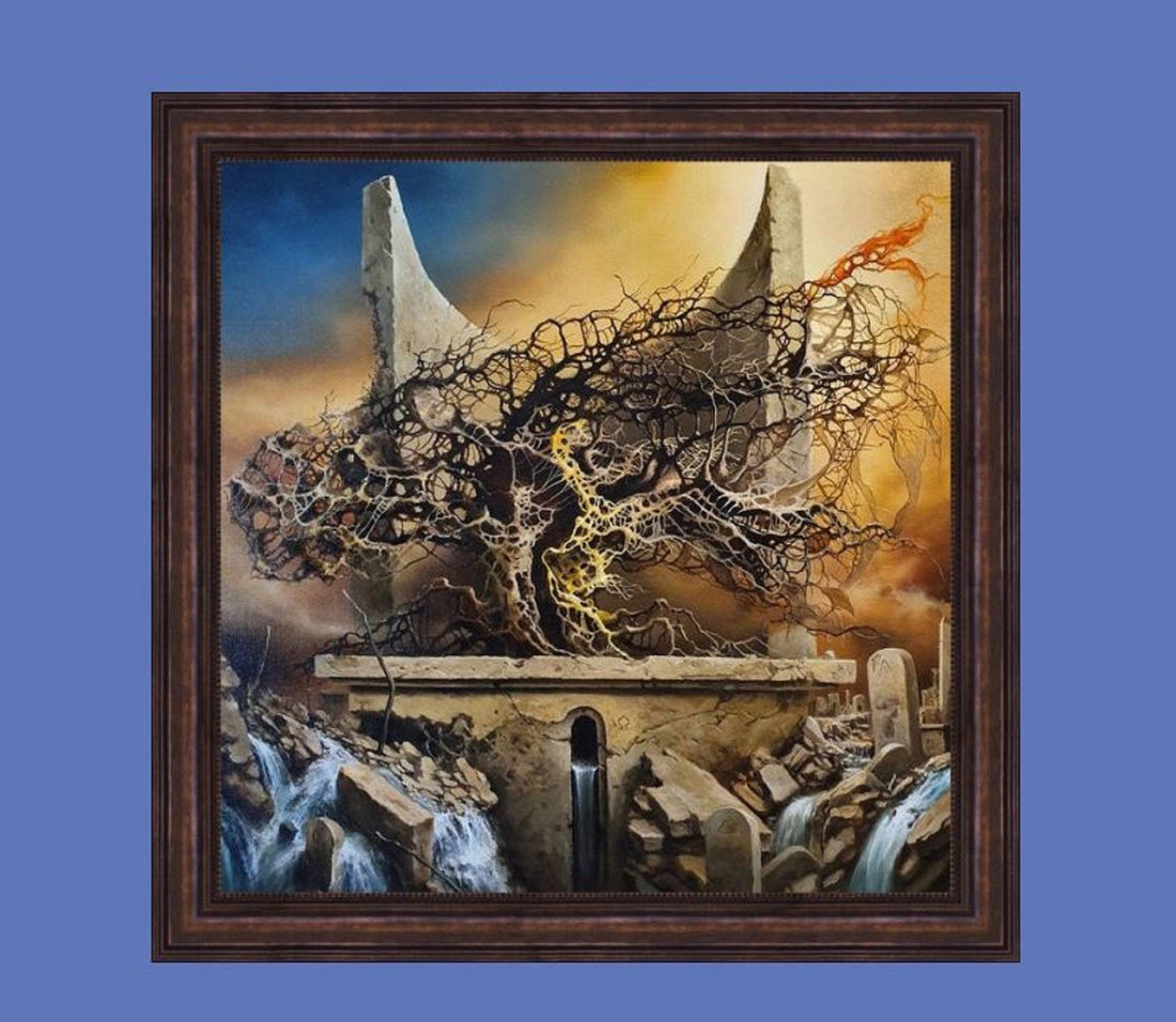 TREE OF LIFE fine art print from original oil painting | Modern home decoration | Gift idea for surreal art lovers FOSHE ART