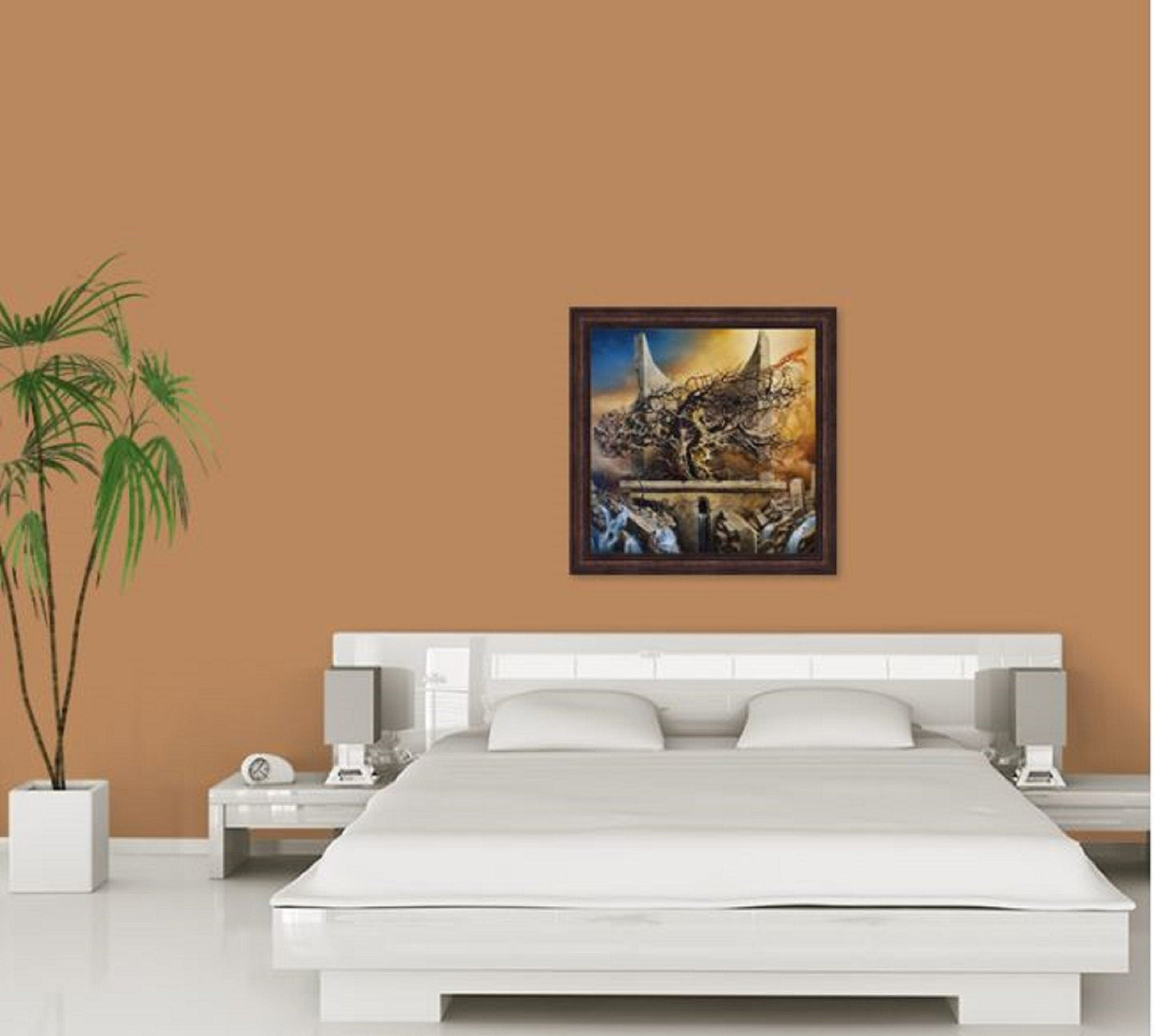 TREE OF LIFE fine art print from original oil painting | Modern home decoration | Gift idea for surreal art lovers FOSHE ART