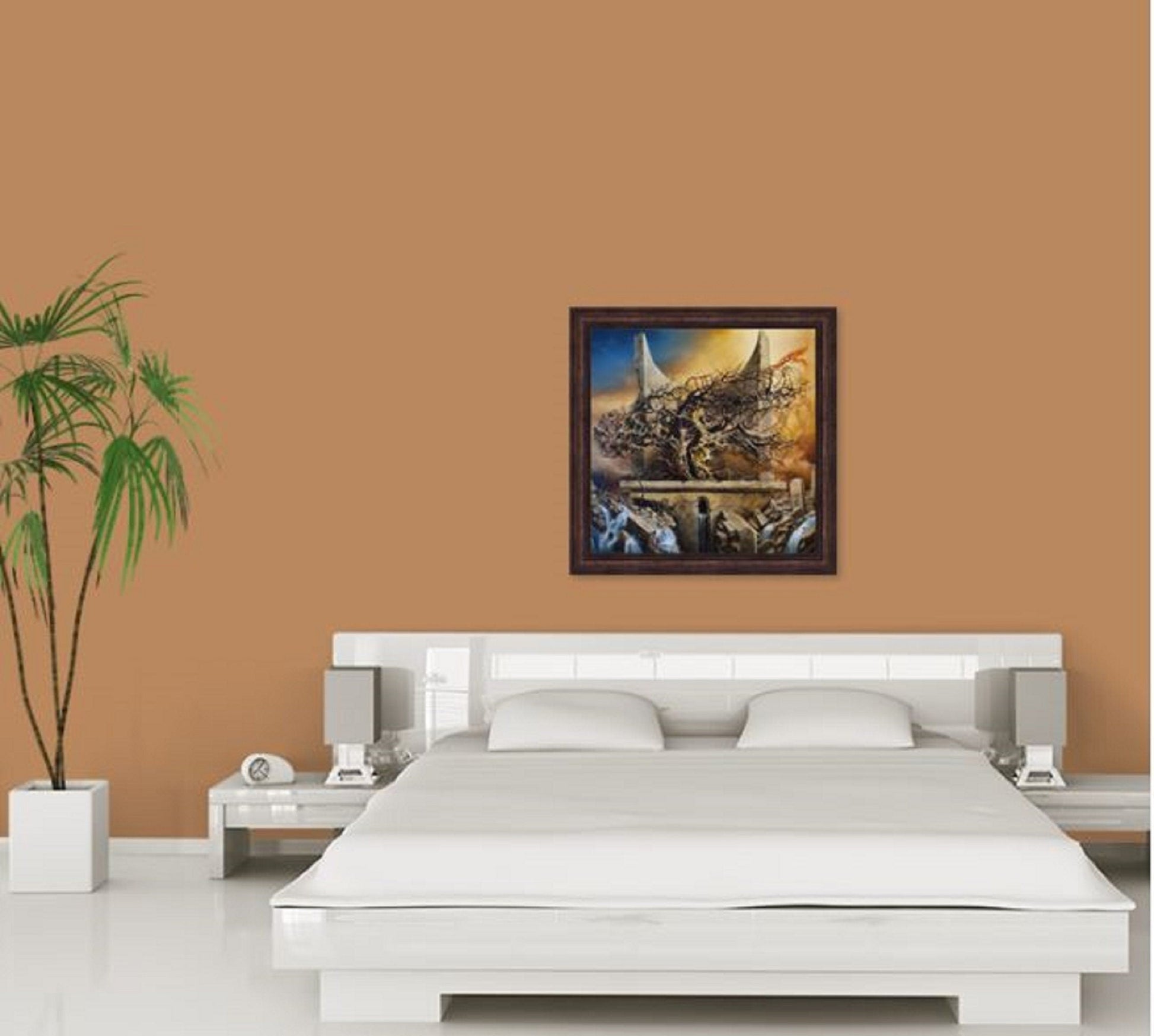 TREE OF LIFE fine art print from original oil painting | Modern home decoration | Gift idea for surreal art lovers FOSHE ART