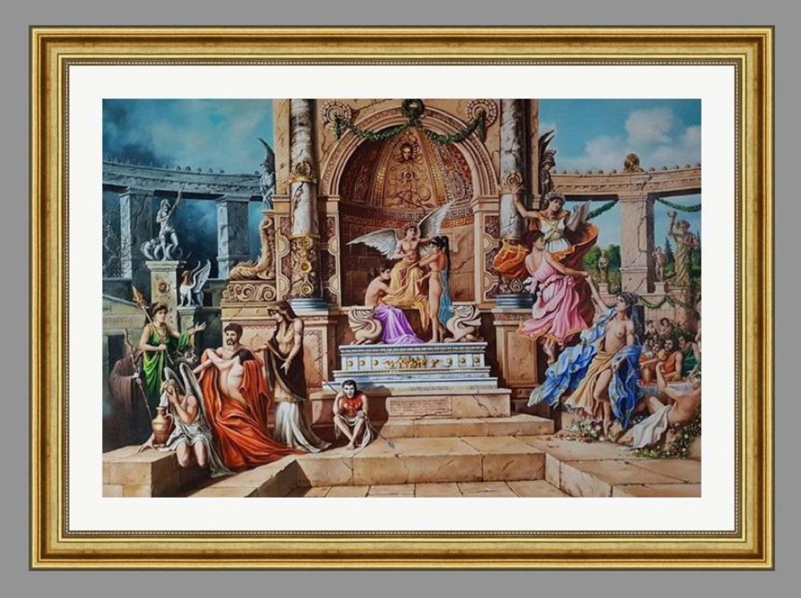 Temple of Apollo Giclee Print, Greek Mythology Fine Art Paper FOSHE ART