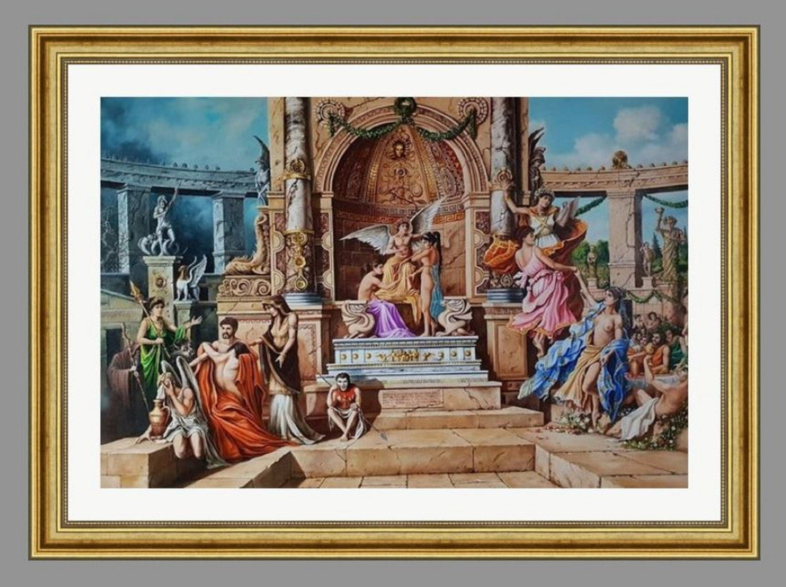 Temple of Apollo Giclee Print, Greek Mythology Fine Art Paper FOSHE ART