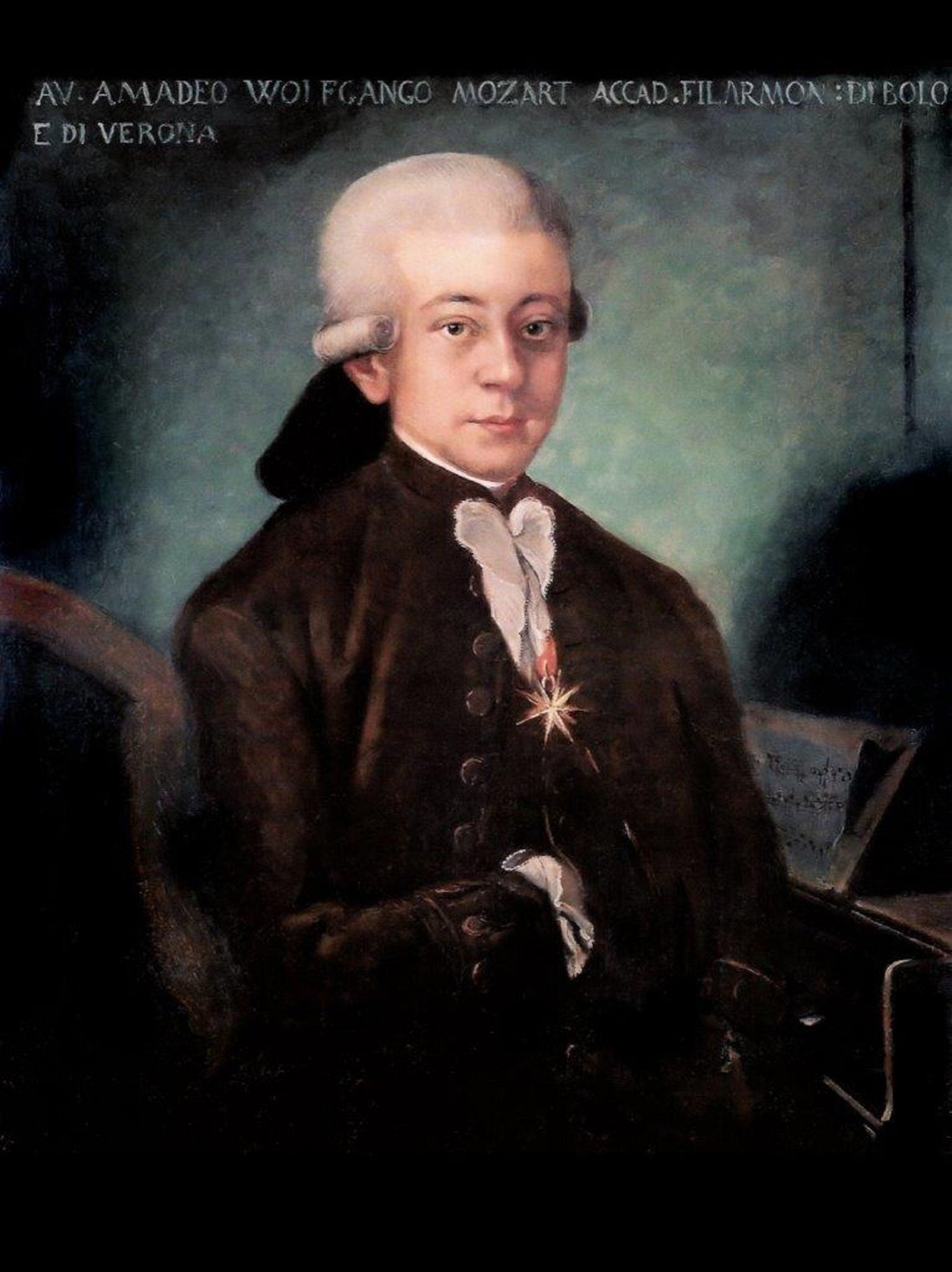 Mozart Portrait Fine Art Print, Bologna Mozart Reproduction FOSHE ART
