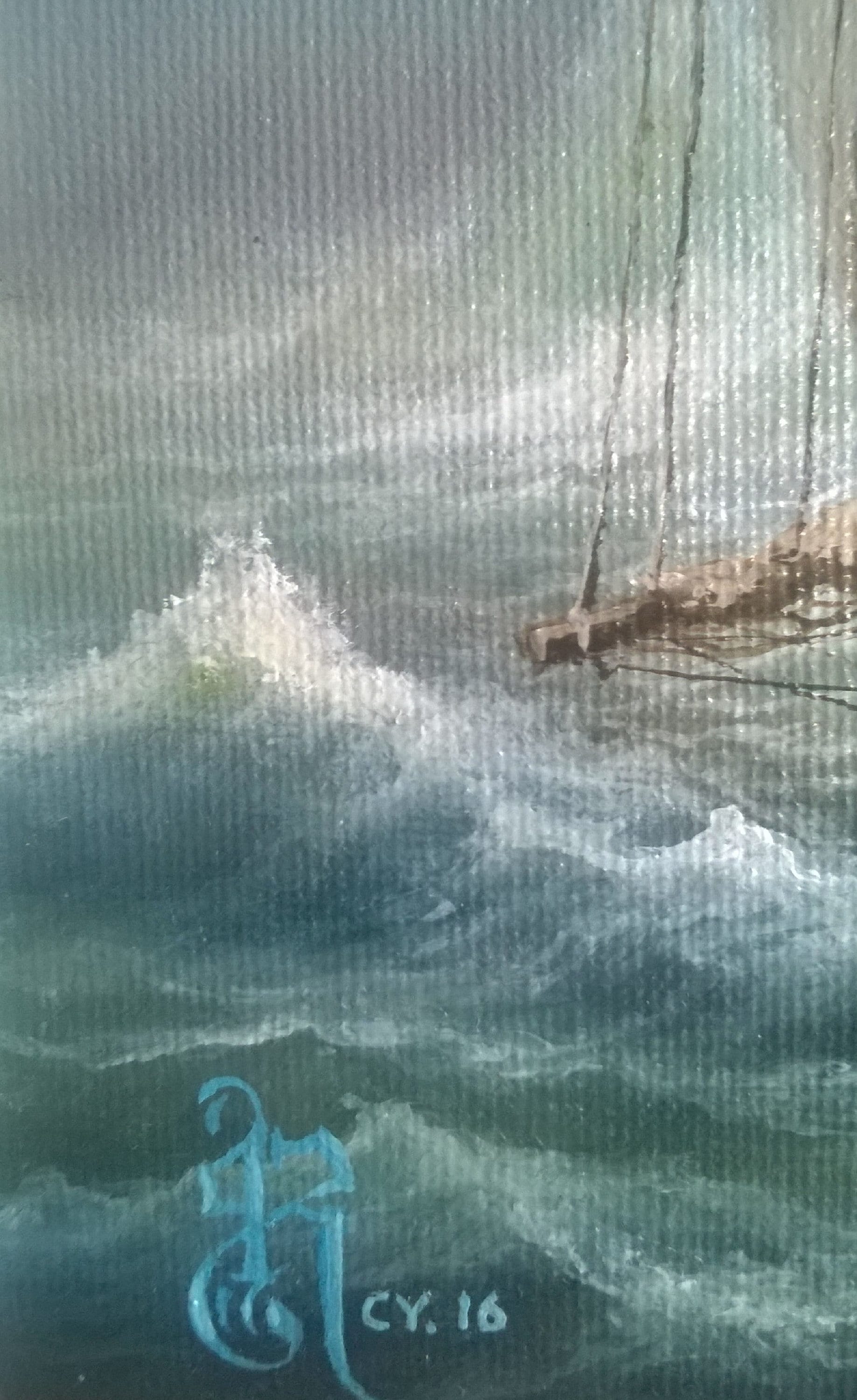 Marine Art Sailing Ship Giclée Print | Ship at Rough Sea FOSHE ART