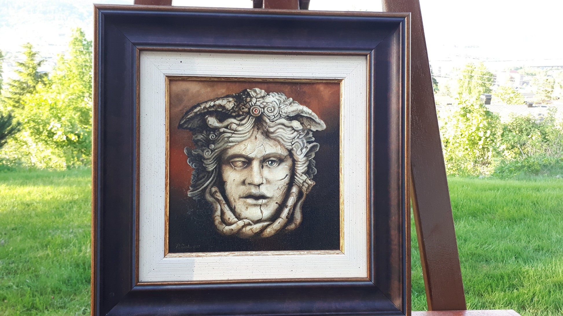 MEDUSA Giclée Fine Art Print of Mythical Creature from original oil painting modern home decoration gift idea for Greek mythology lovers FOSHE ART