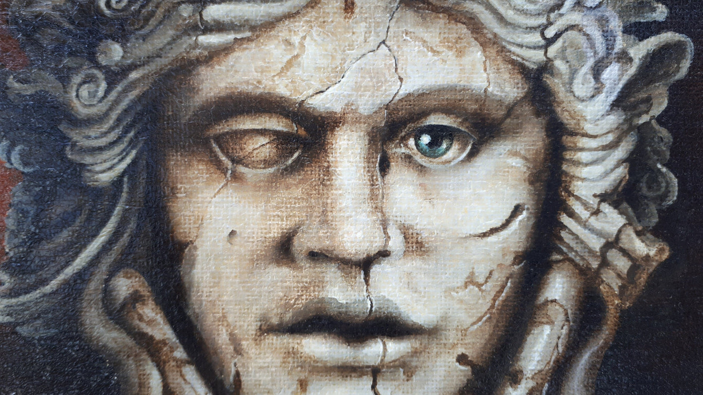 MEDUSA Giclée Fine Art Print of Mythical Creature from original oil painting modern home decoration gift idea for Greek mythology lovers FOSHE ART