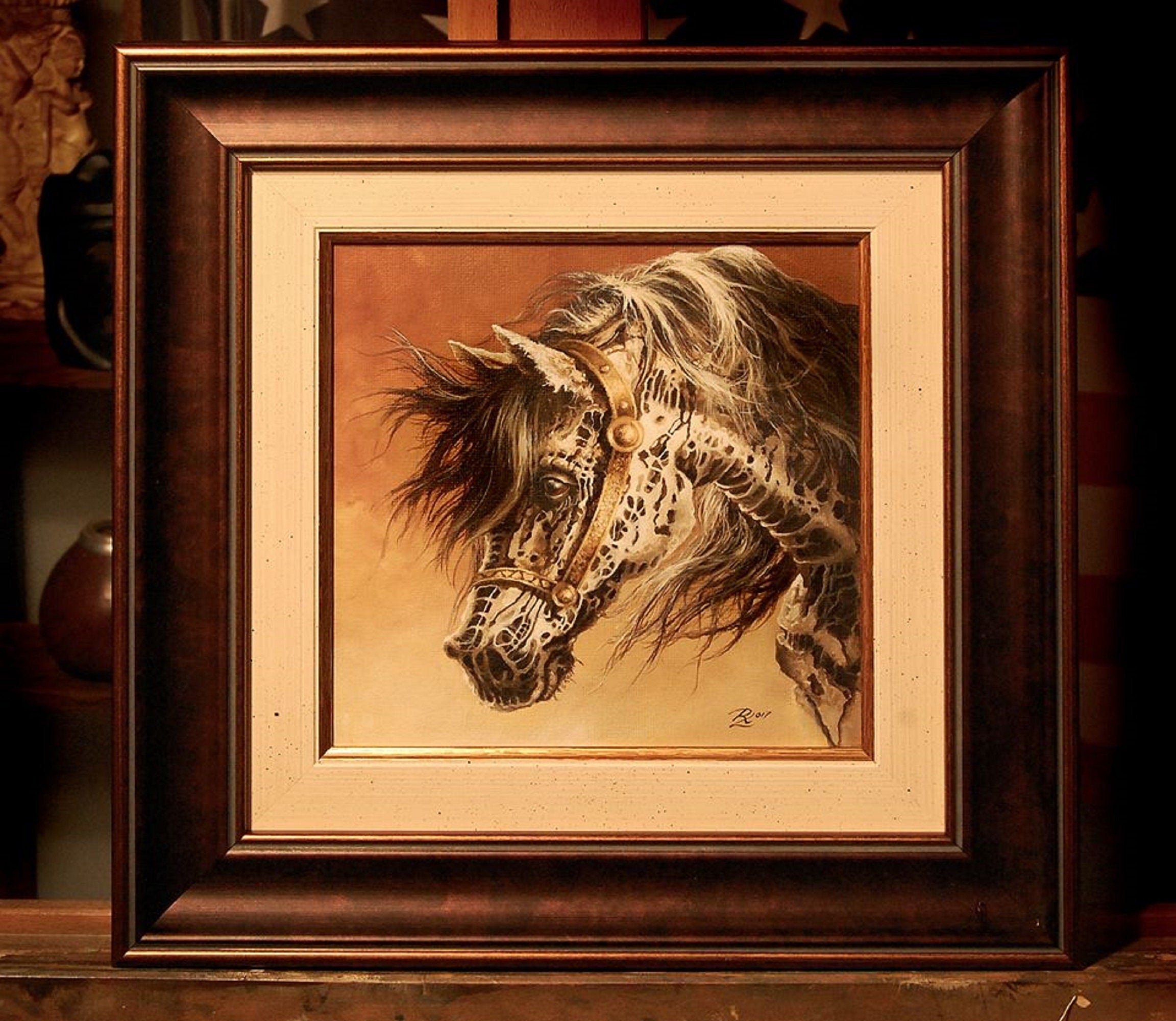 APPALOOSA HORSE HEAD | fine art print from original oil painting | horse photo | equestrian print | equestrian decor | High Definition Print