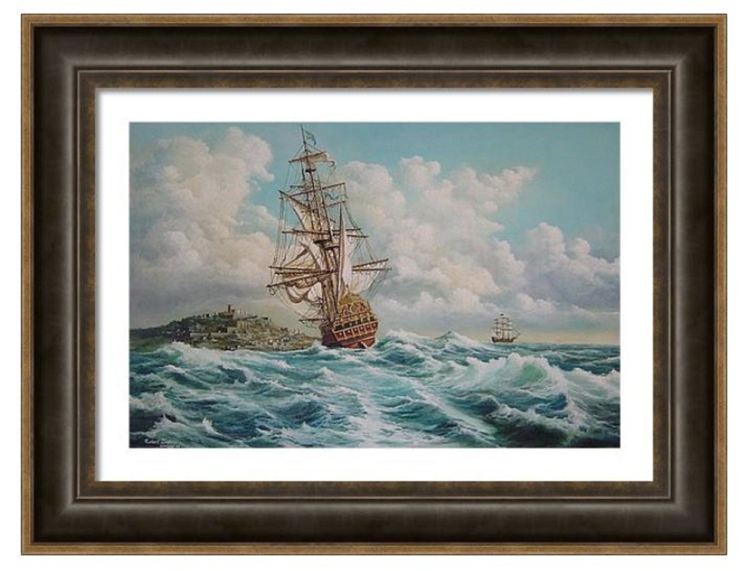 Sailing Ship Giclée Art Print | Seascape Oil Painting FOSHE ART