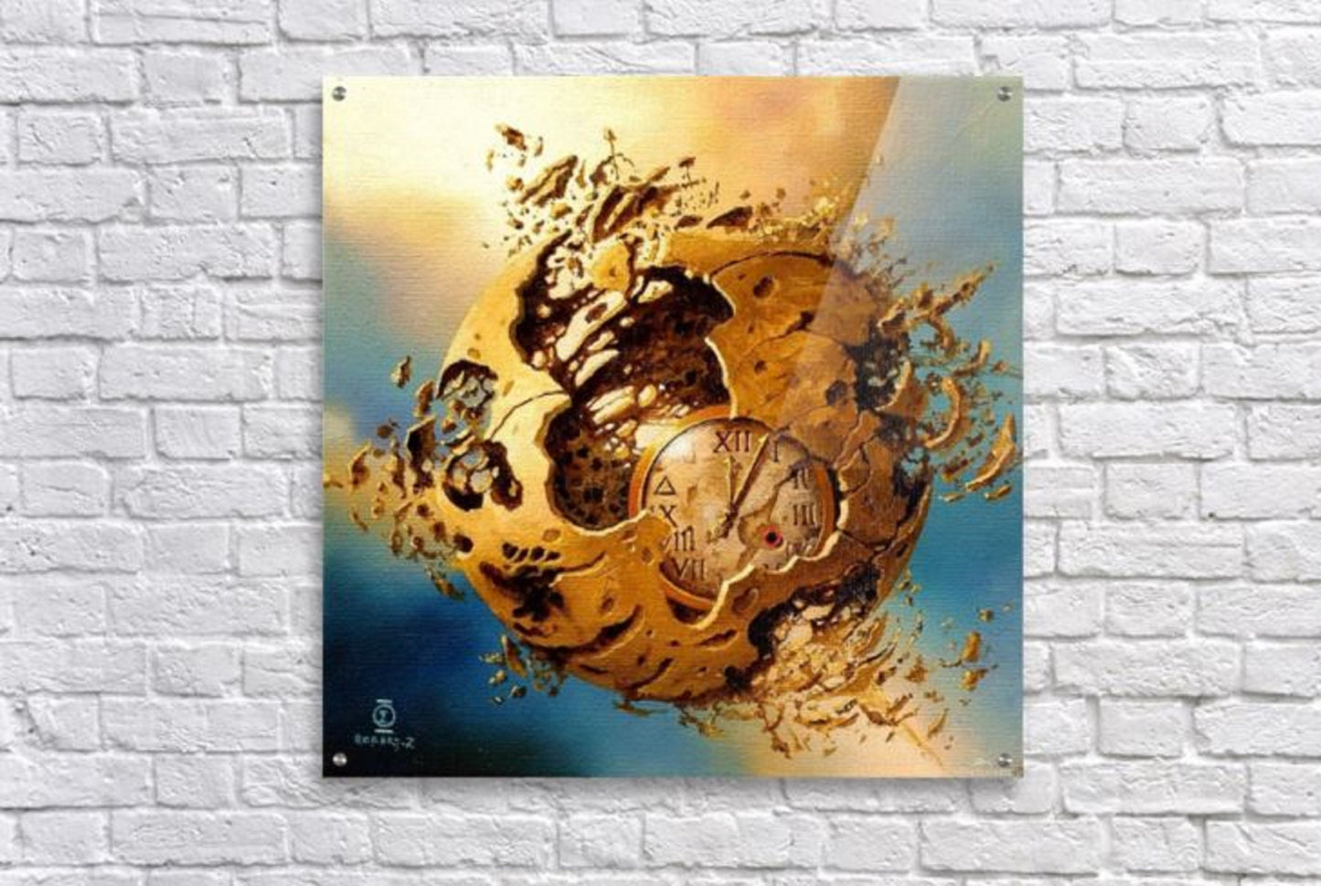 OUT OF TIME | Fine art from original oil painting | Surreal print of time | Modern home decoration