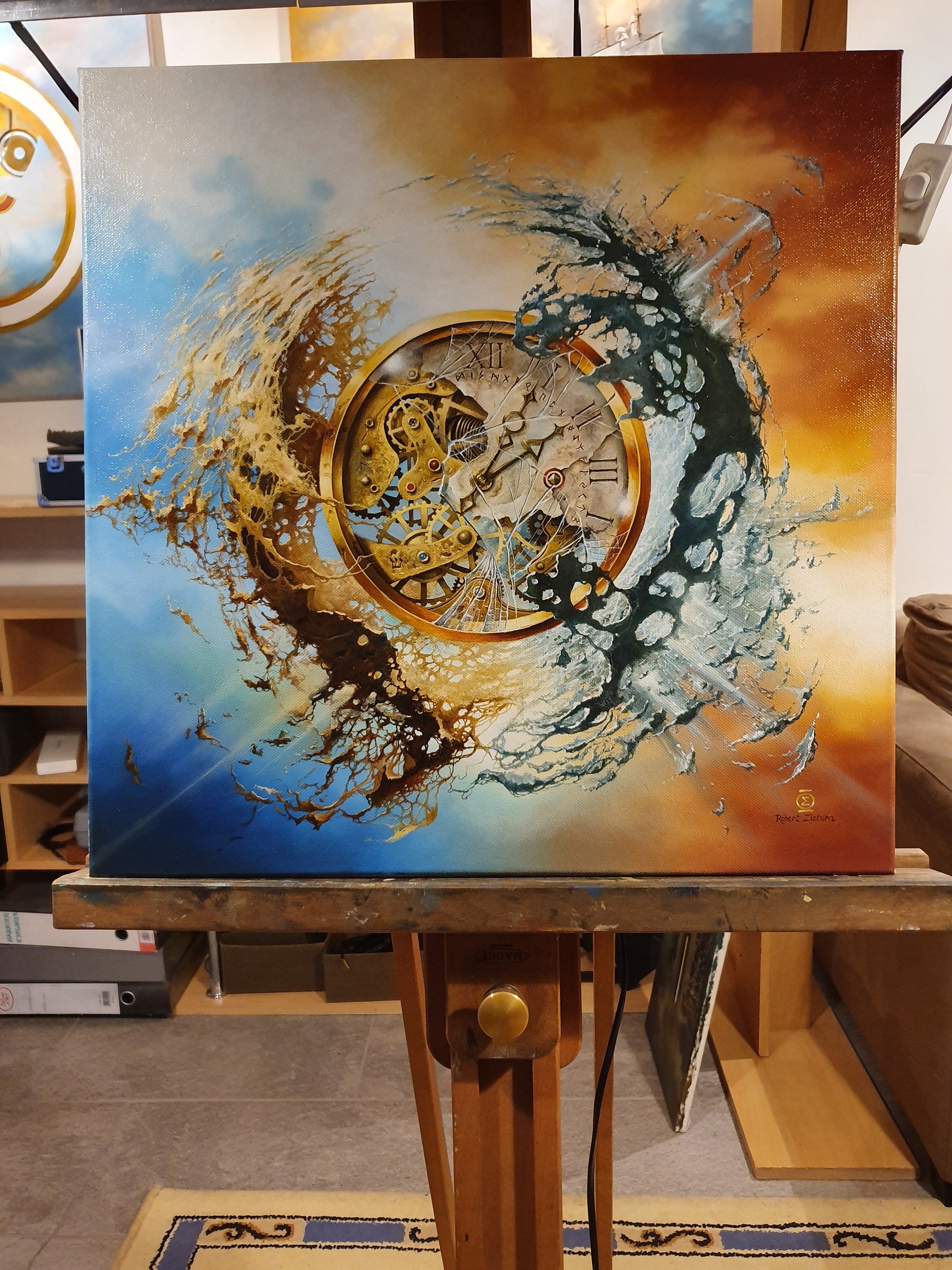 END OF TIME Giclee Art prints from original painting, Home decore, Surreal art prints, Universe, Gift idea for surreal art lovers