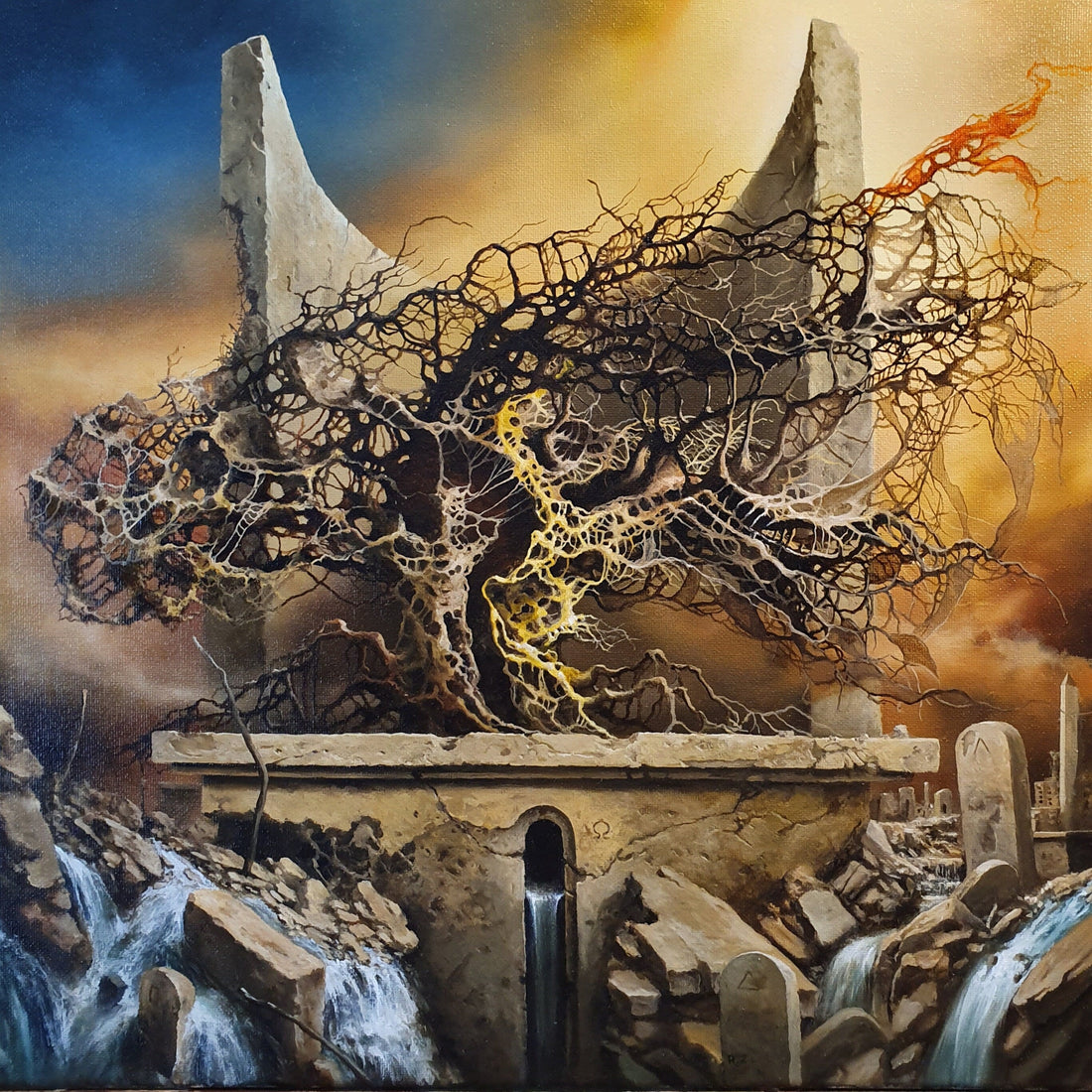 TREE OF LIFE fine art print from original oil painting | Modern home decoration | Gift idea for surreal art lovers FOSHE ART