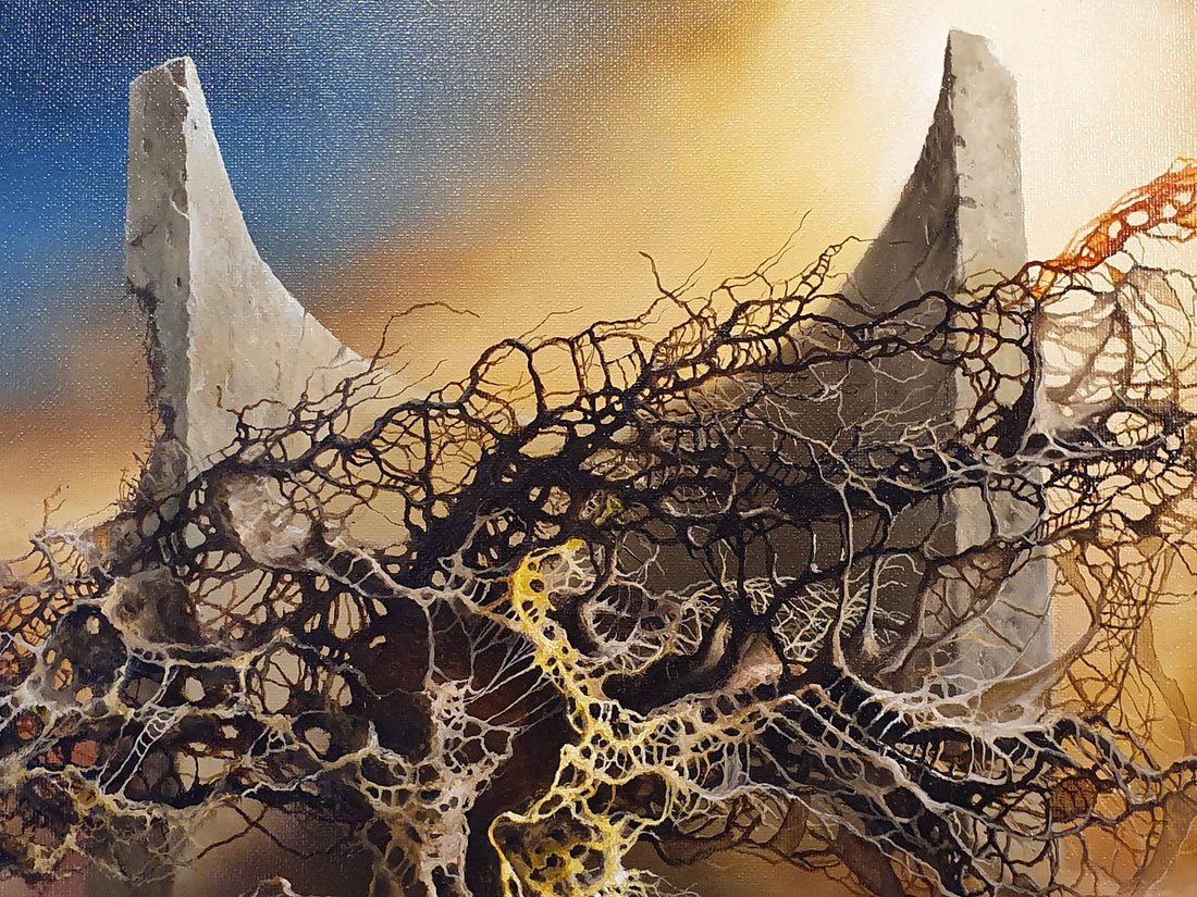 TREE OF LIFE fine art print from original oil painting | Modern home decoration | Gift idea for surreal art lovers FOSHE ART