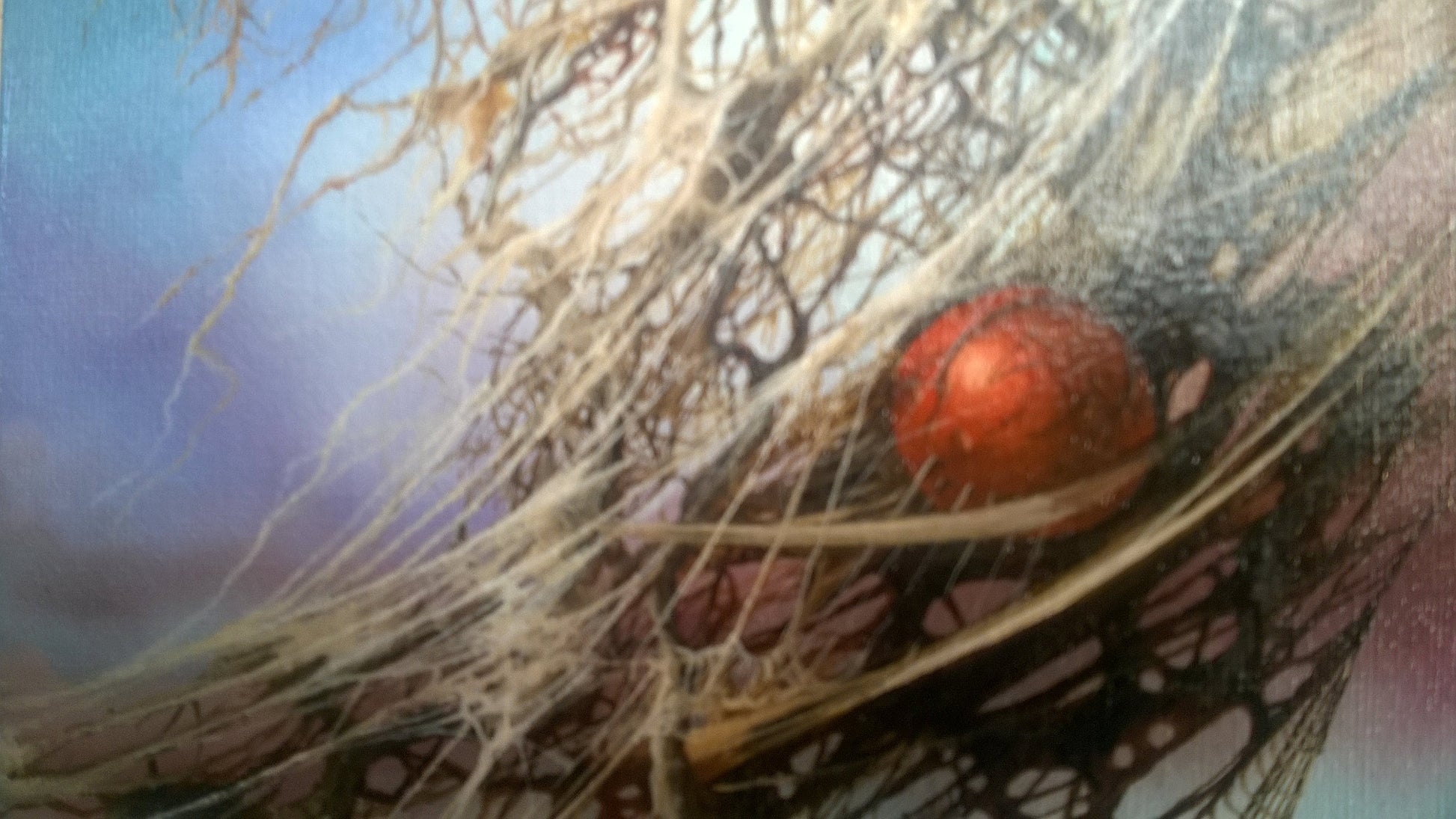 CAUGHT in the WEB of LIFE | Fine art print from original oil painting | Modern home decoration | Gift idea for surreal art lovers FOSHE ART