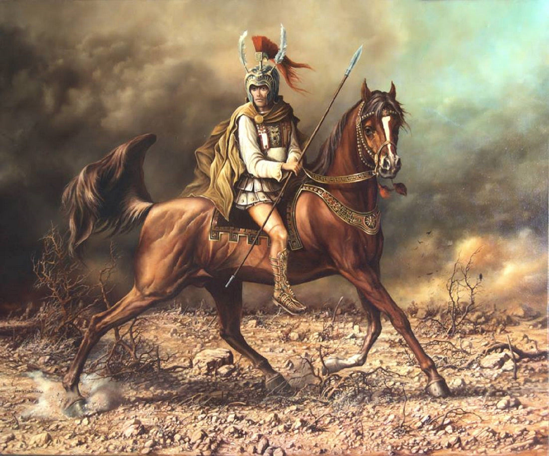Alexander Canvas Print, Vintage Golden Frame, Robert Zietara Art FOSHE ART