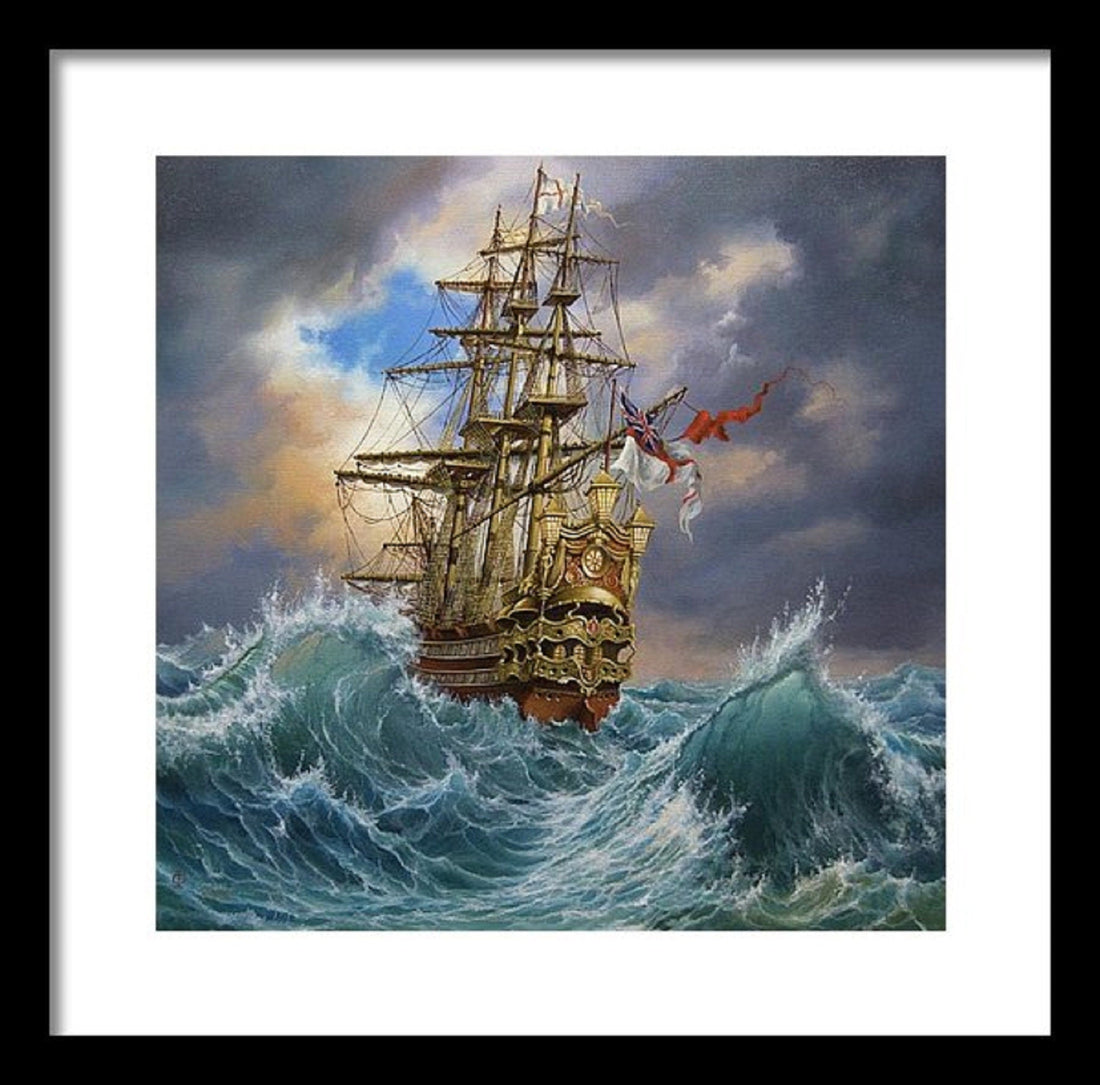 Tall Ship Giclée Art Print, Seascape Painting, Home Decor Gift FOSHE ART