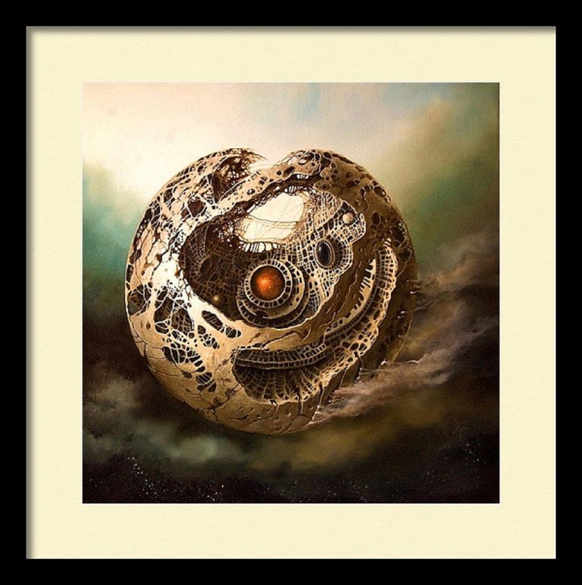 SECRET IN the SKY | Giclée Art Print from original oil painting signed by artist | Modern home decoration | Surrealist print | luxury gift FOSHE ART