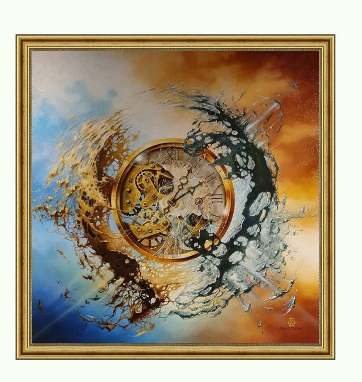 END OF TIME Giclee Art prints from original painting, Home decore, Surreal art prints, Universe, Gift idea for surreal art lovers