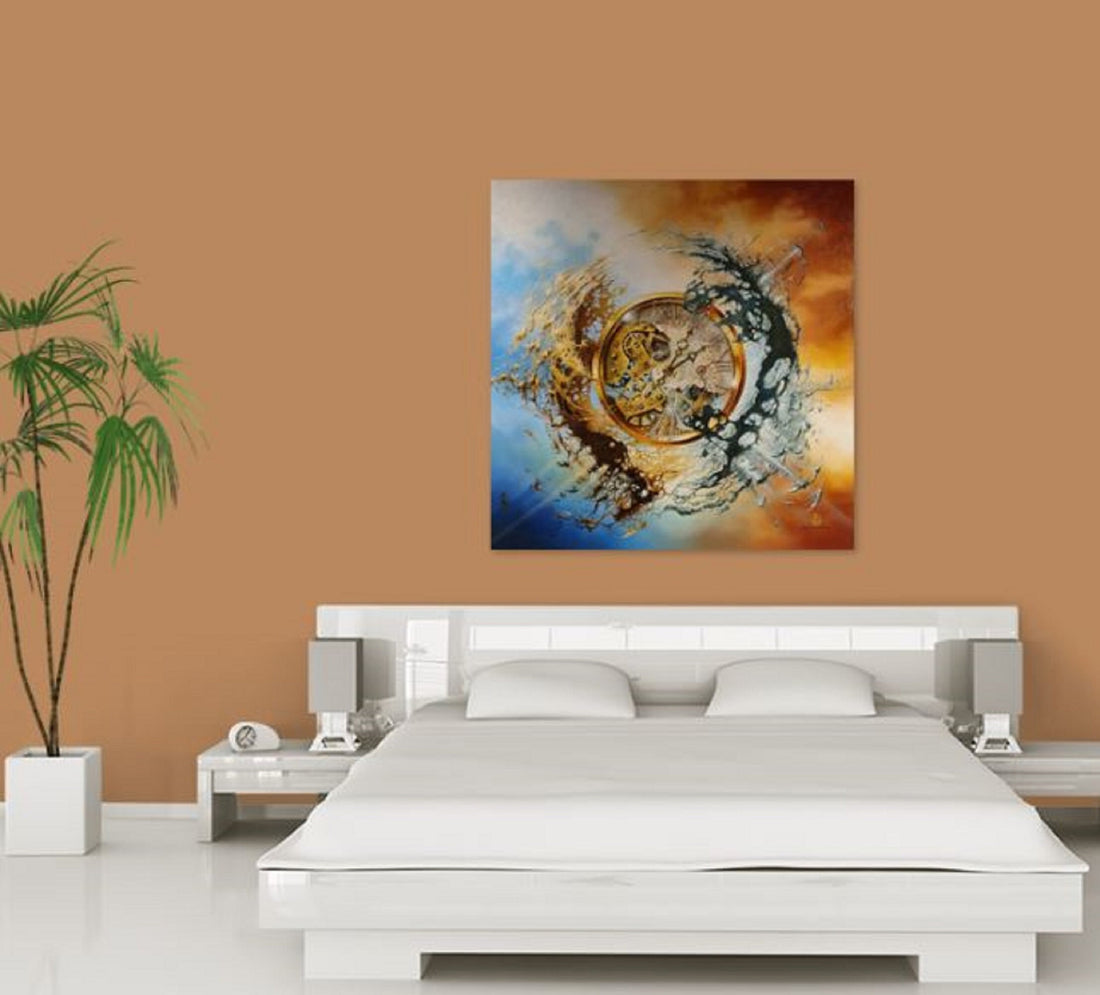 END OF TIME Giclee Art prints from original painting, Home decore, Surreal art prints, Universe, Gift idea for surreal art lovers