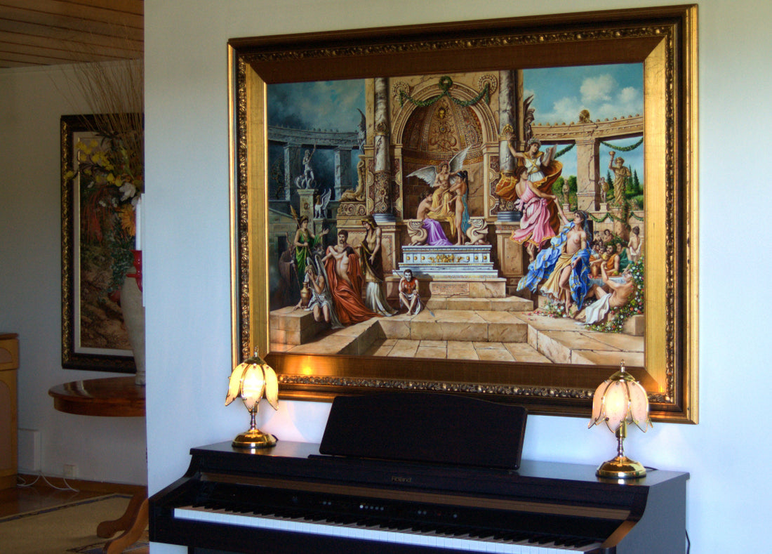 Greek Mythology art, TEMPLE of APOLLO giclee print from original oil painting, figurative painting