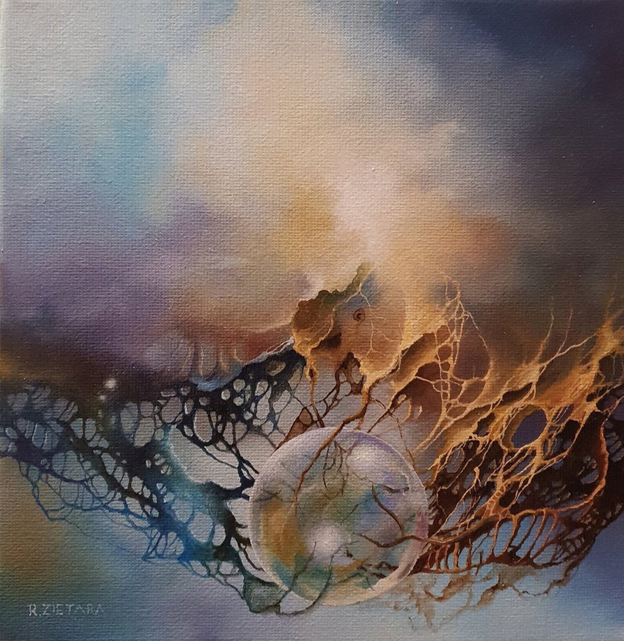 BUBBLE DREAM  | Giclée canvas print from original oil painting of Robert Zietara | Modern home decoration | Gift idea for surreal art lovers FOSHE ART