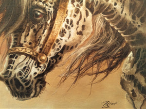 APPALOOSA HORSE HEAD | fine art print from original oil painting | horse photo | equestrian print | equestrian decor | High Definition Print