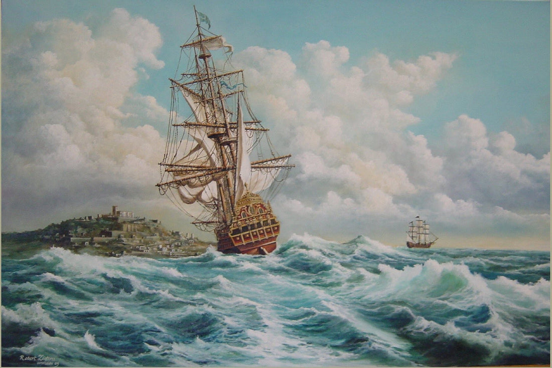 Sailing Ship Giclée Art Print | Seascape Oil Painting FOSHE ART