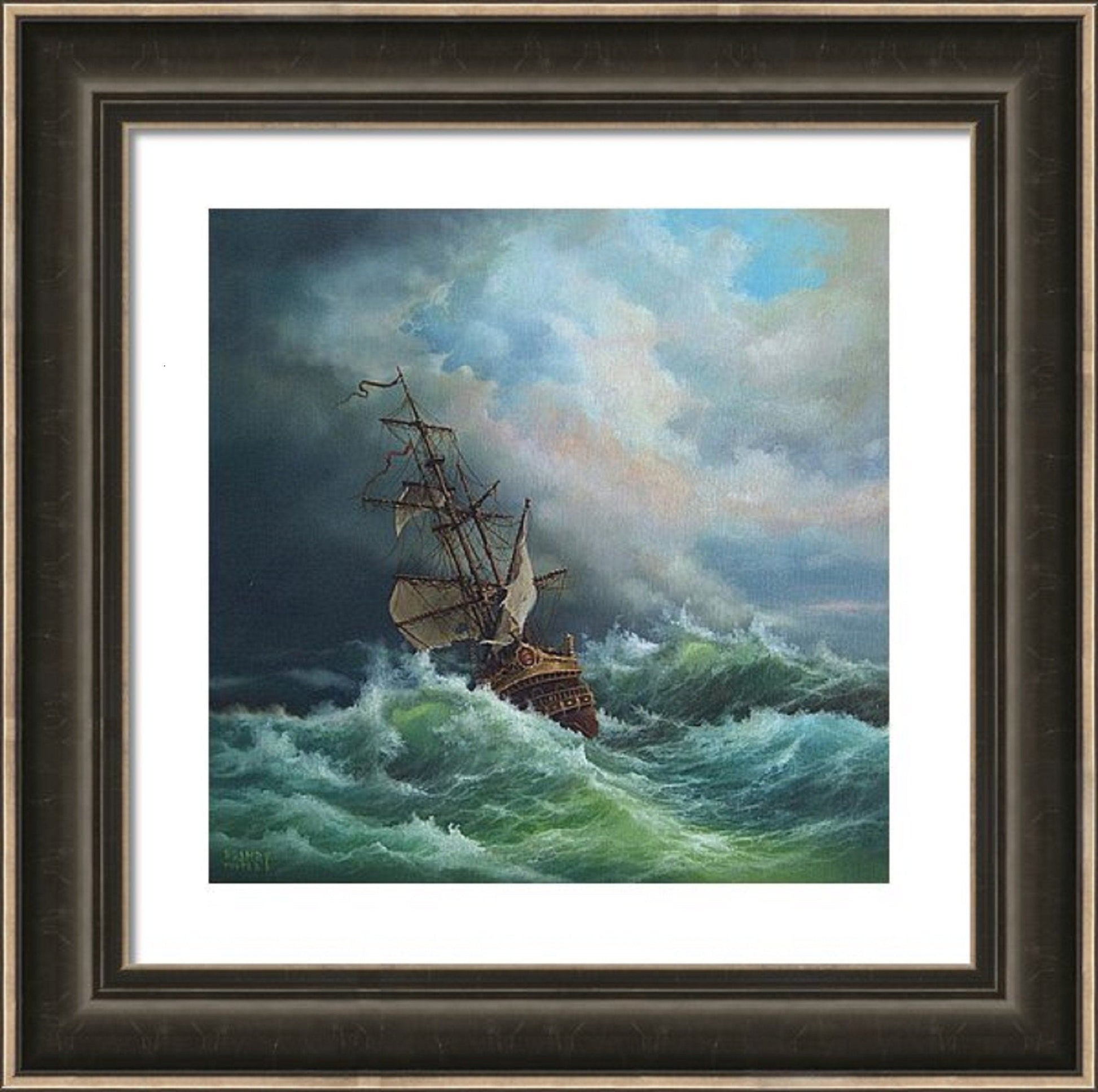 AFTER STORM Giclee heavyweight print on Fineart paper or museum quality poster, Serenity ship, Arte seascape, Tall ship painting Decoration FOSHE ART