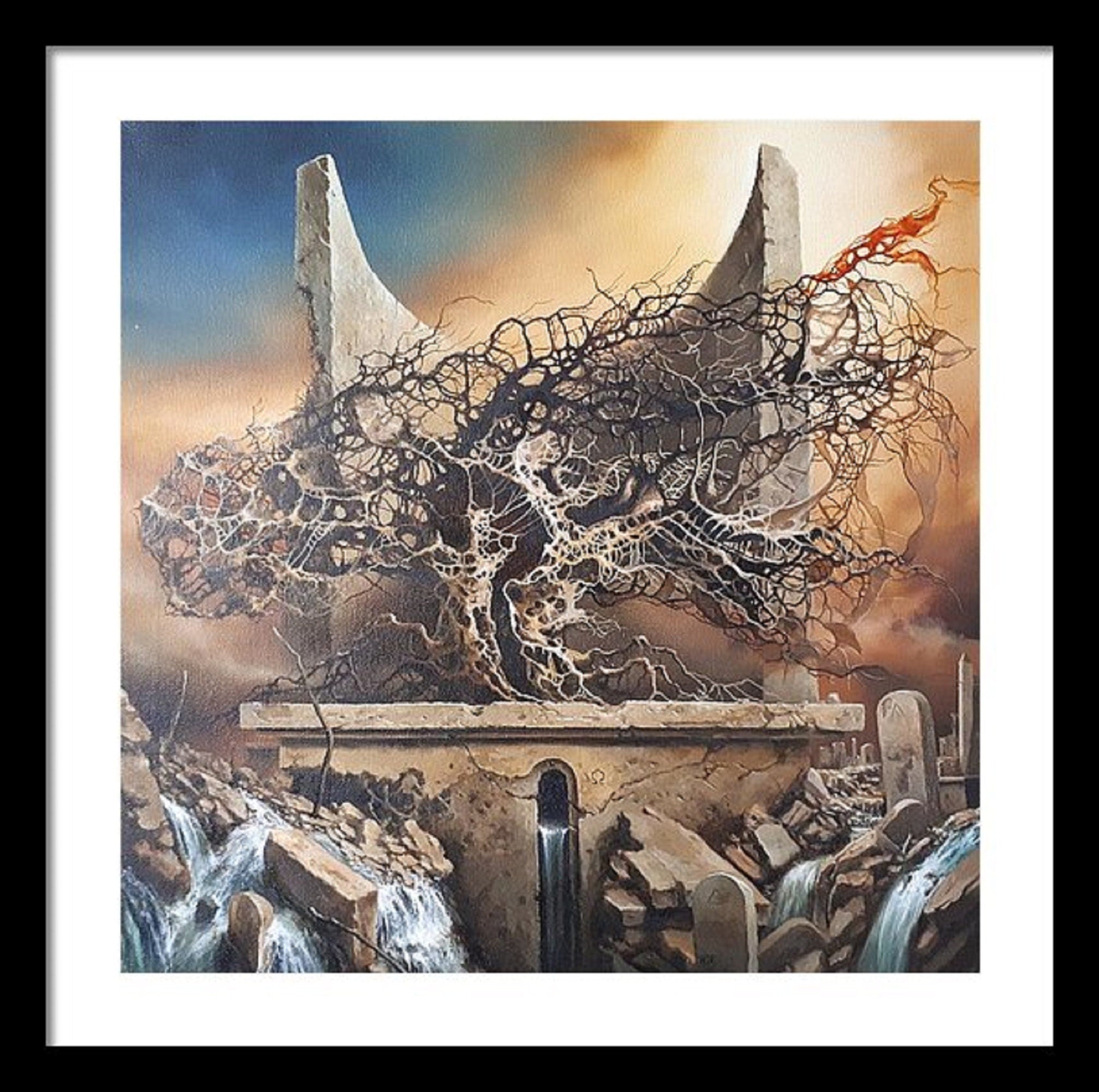 TREE OF LIFE fine art print from original oil painting | Modern home decoration | Gift idea for surreal art lovers FOSHE ART