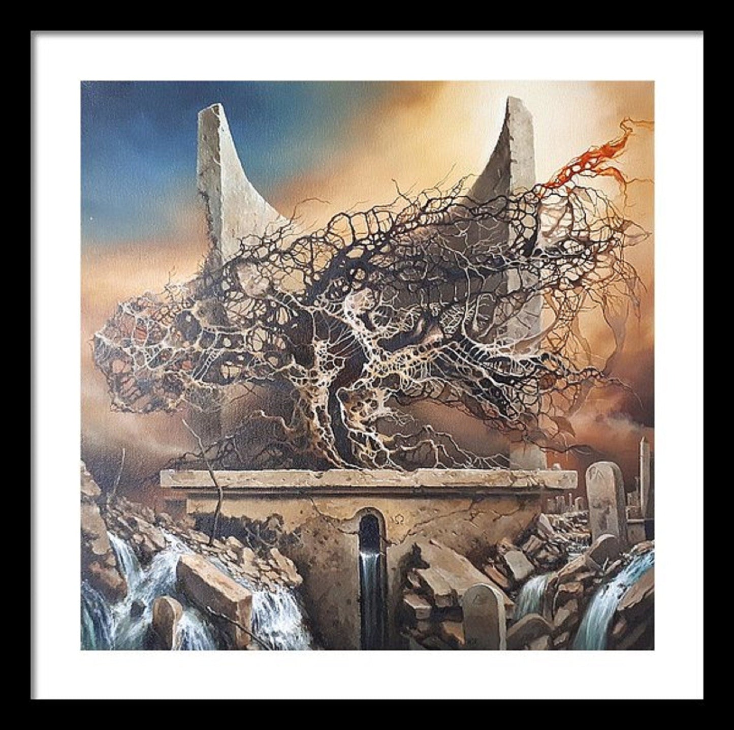 TREE OF LIFE fine art print from original oil painting | Modern home decoration | Gift idea for surreal art lovers FOSHE ART