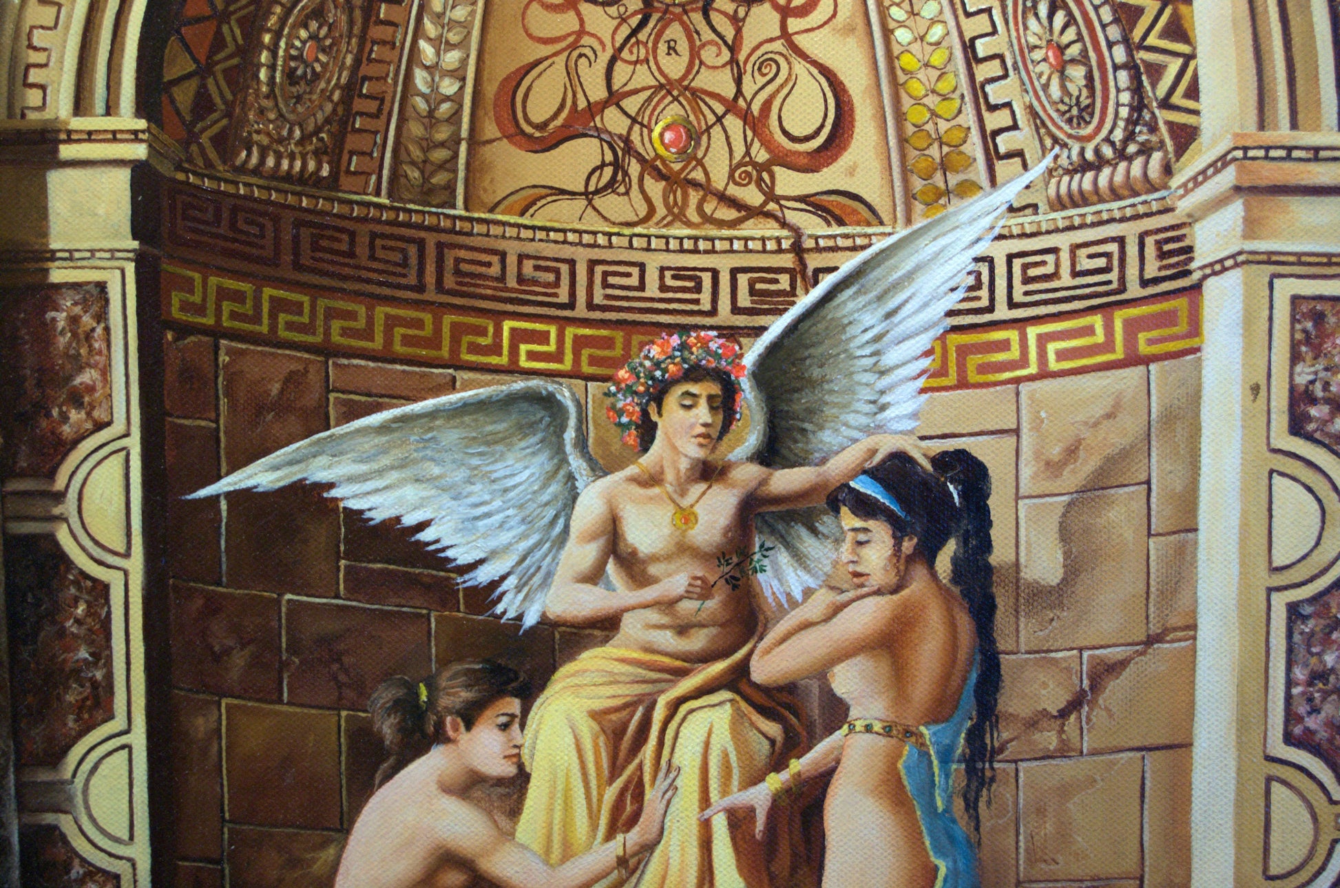 JUDGMENT DAY of  APOLLO | Giclée canvas print from figurative original oil painting | Modern home decoration | Greek mythology Apollo temple FOSHE ART