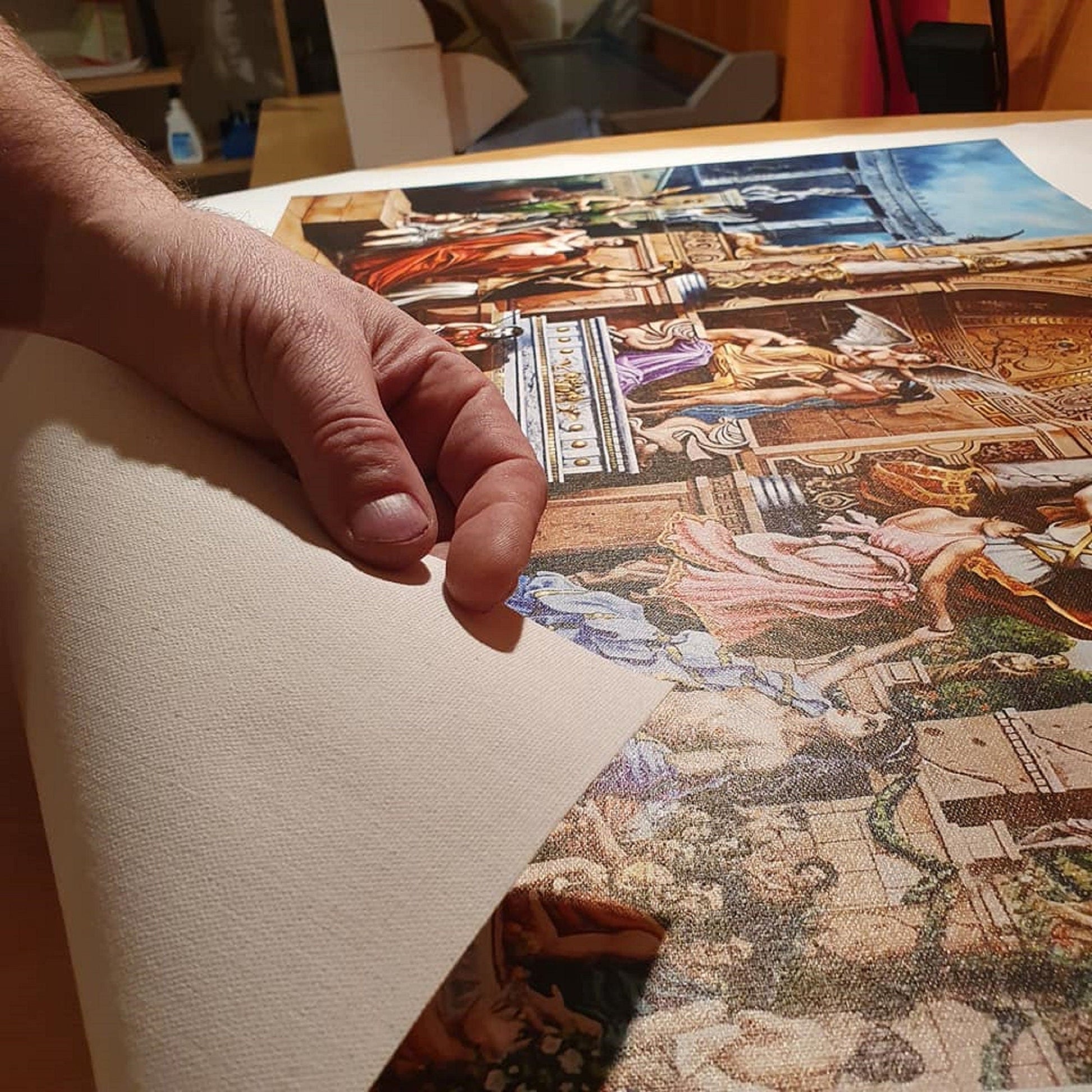 JUDGMENT DAY of  APOLLO | Giclée canvas print from figurative original oil painting | Modern home decoration | Greek mythology Apollo temple FOSHE ART