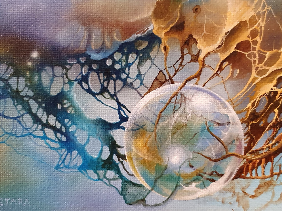 BUBBLE DREAM  | Giclée canvas print from original oil painting of Robert Zietara | Modern home decoration | Gift idea for surreal art lovers FOSHE ART