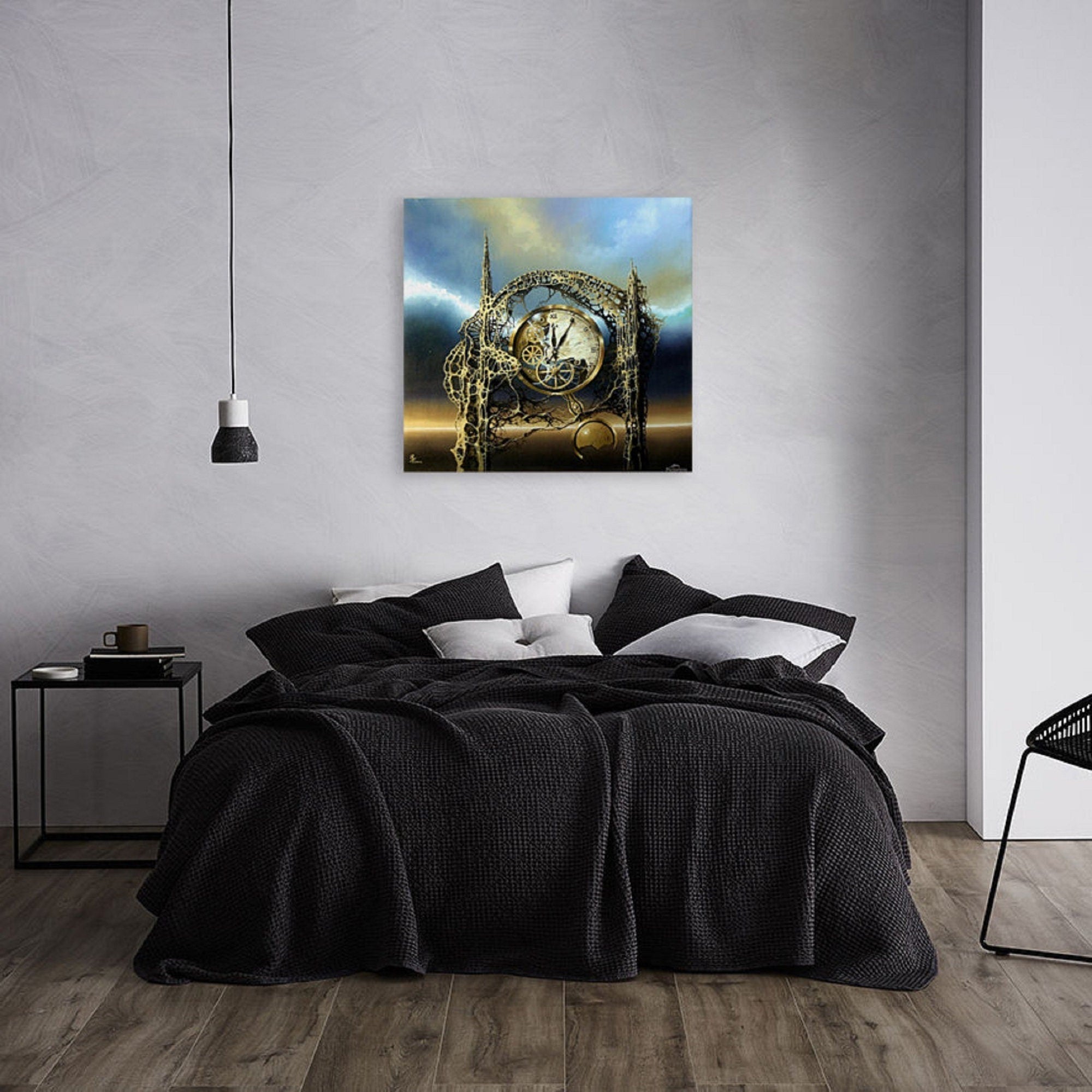 Time Gate Surreal Clock Giclée Canvas Print | Modern Home Decor FOSHE ART