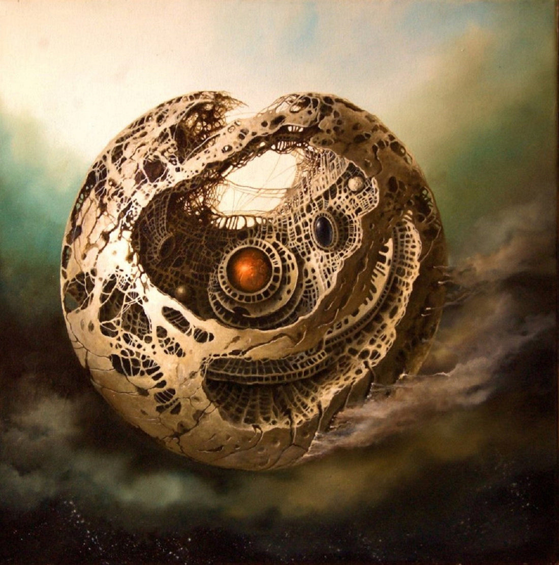 SECRET IN the SKY  | Giclée canvas print from original oil painting of Robert Zietara | Modern home decoration | Gift for surreal art lovers FOSHE ART