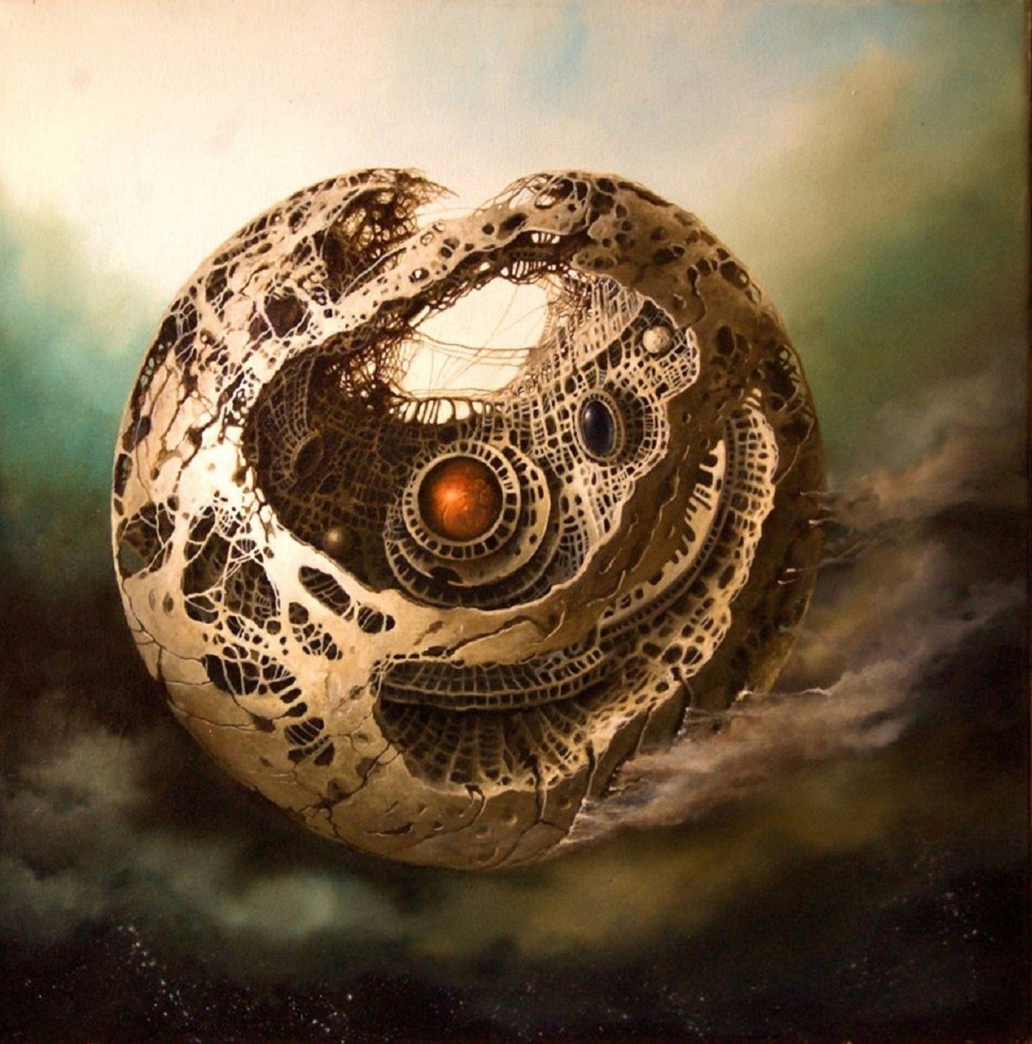 SECRET IN the SKY  | Giclée canvas print from original oil painting of Robert Zietara | Modern home decoration | Gift for surreal art lovers FOSHE ART