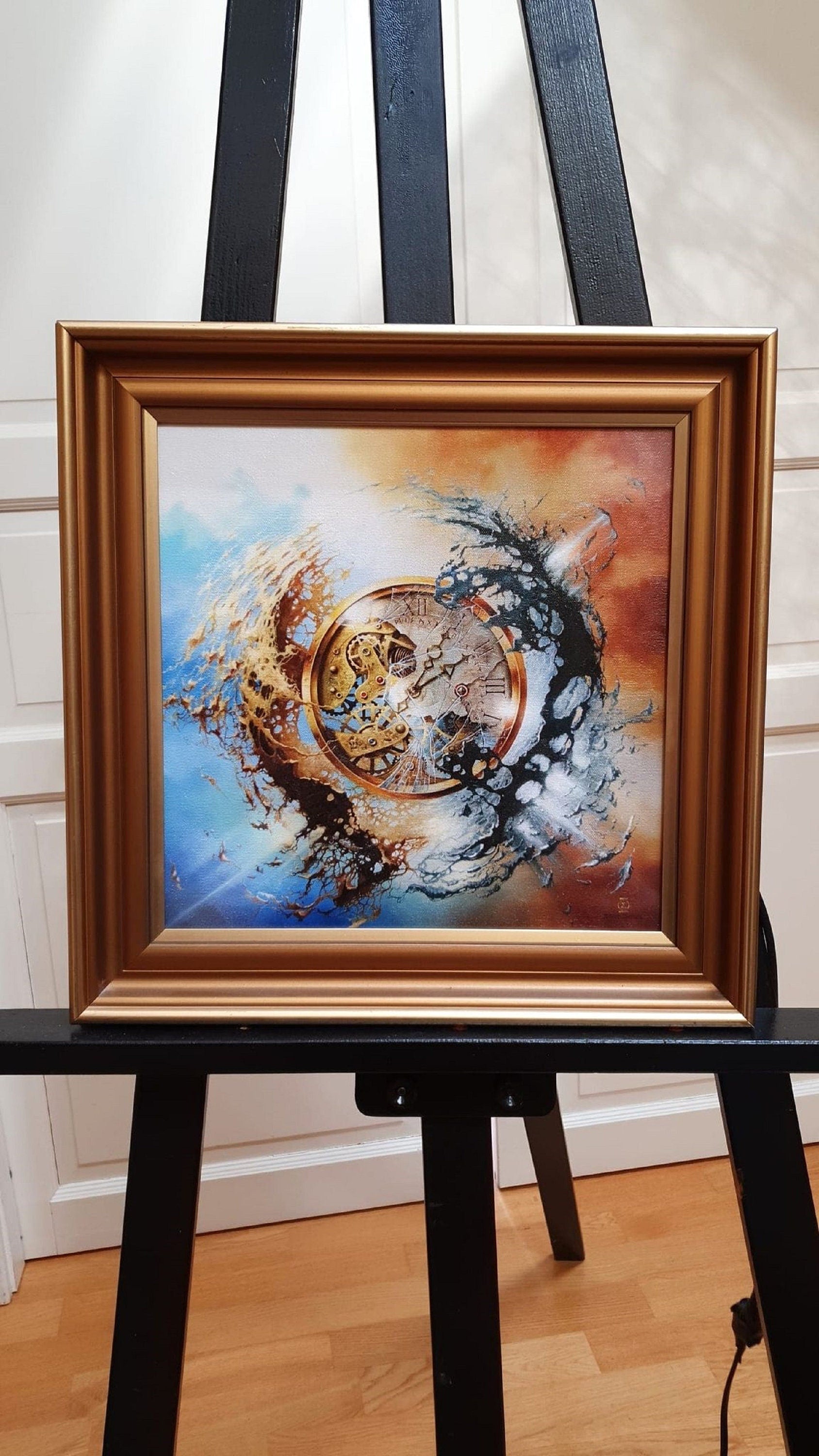 END OF TIME | Giclée canvas print from original oil painting of Robert Zietara | Modern home decoration | Gift idea for surreal art lovers