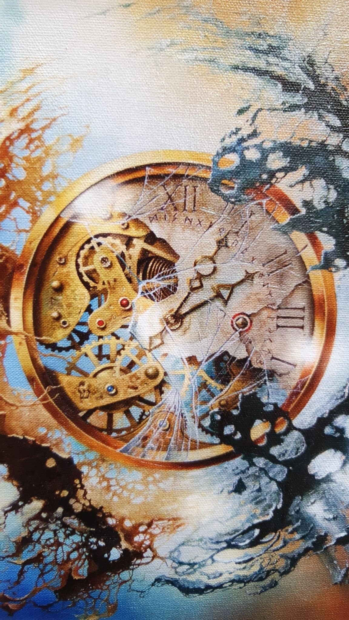 End of Time Giclée Canvas Print | Surreal Clock Oil Painting FOSHE ART