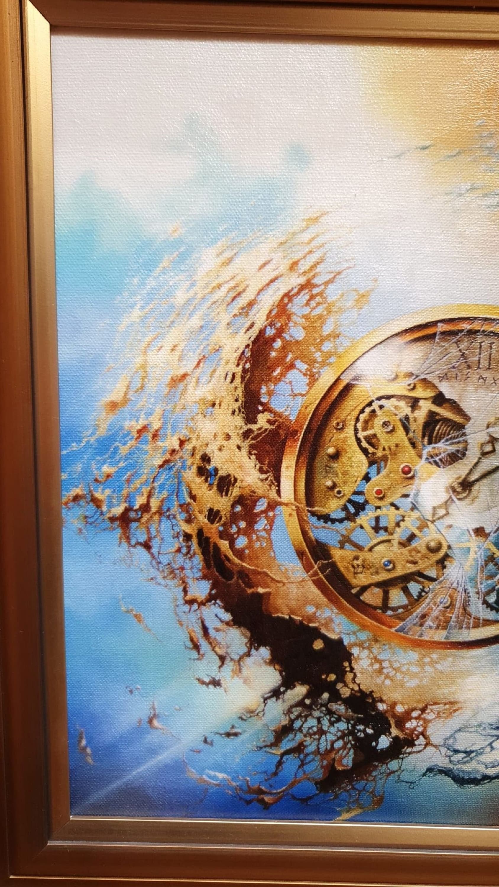 End of Time Giclée Canvas Print | Surreal Clock Oil Painting FOSHE ART