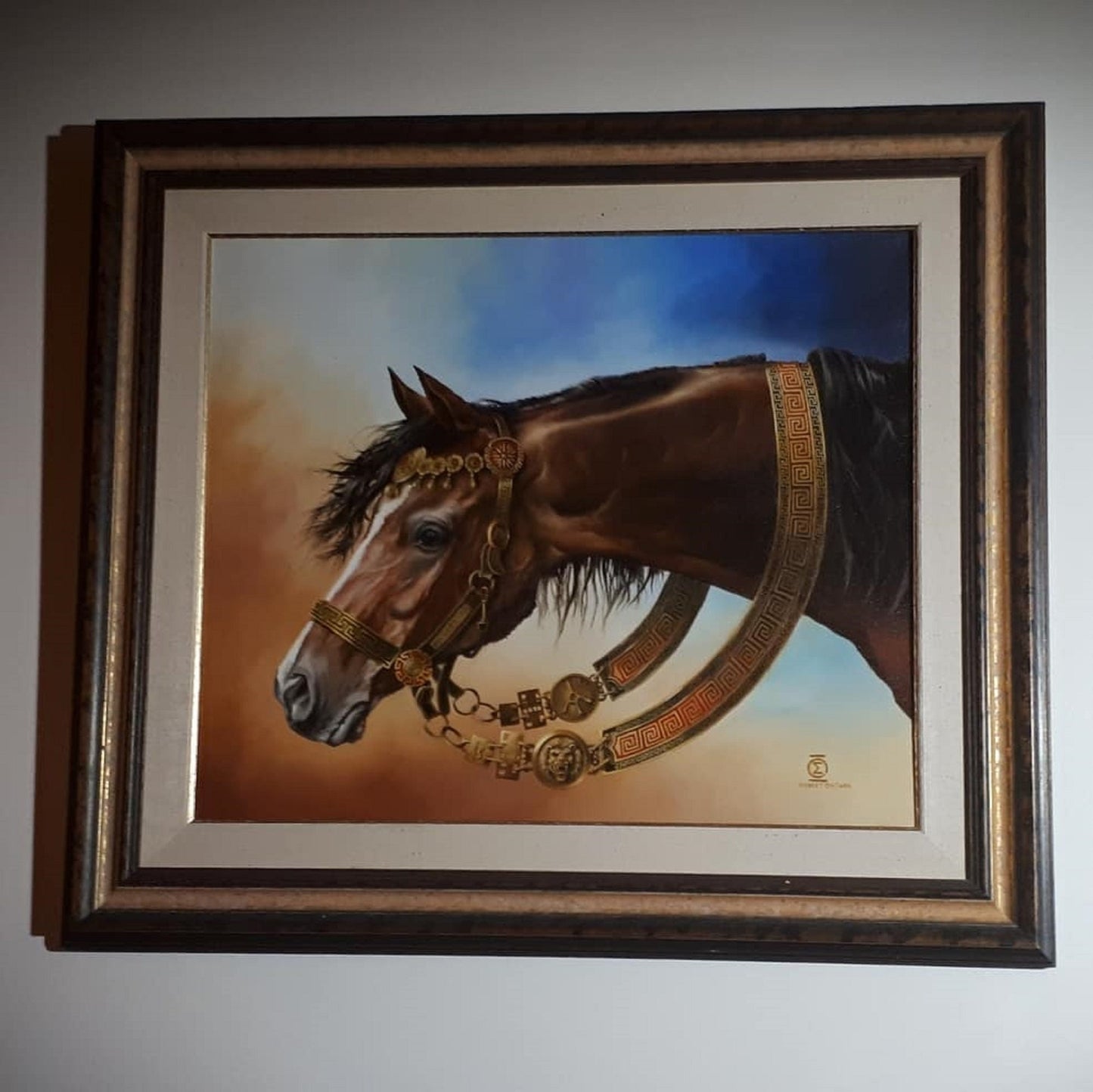 HORSE | BUCEPHALUS | Premium Reproduction | Archival Giclée canvas print of original oil painting | Horse Lover gift | Portrait of a Horse