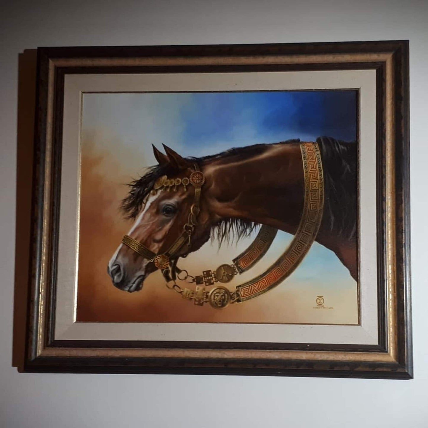 HORSE | BUCEPHALUS | Premium Canvas Print of Original Oil Painting | 3D Hand-Finished Print with Brush Strokes | Elegant Horse Lover Gift FOSHE ART