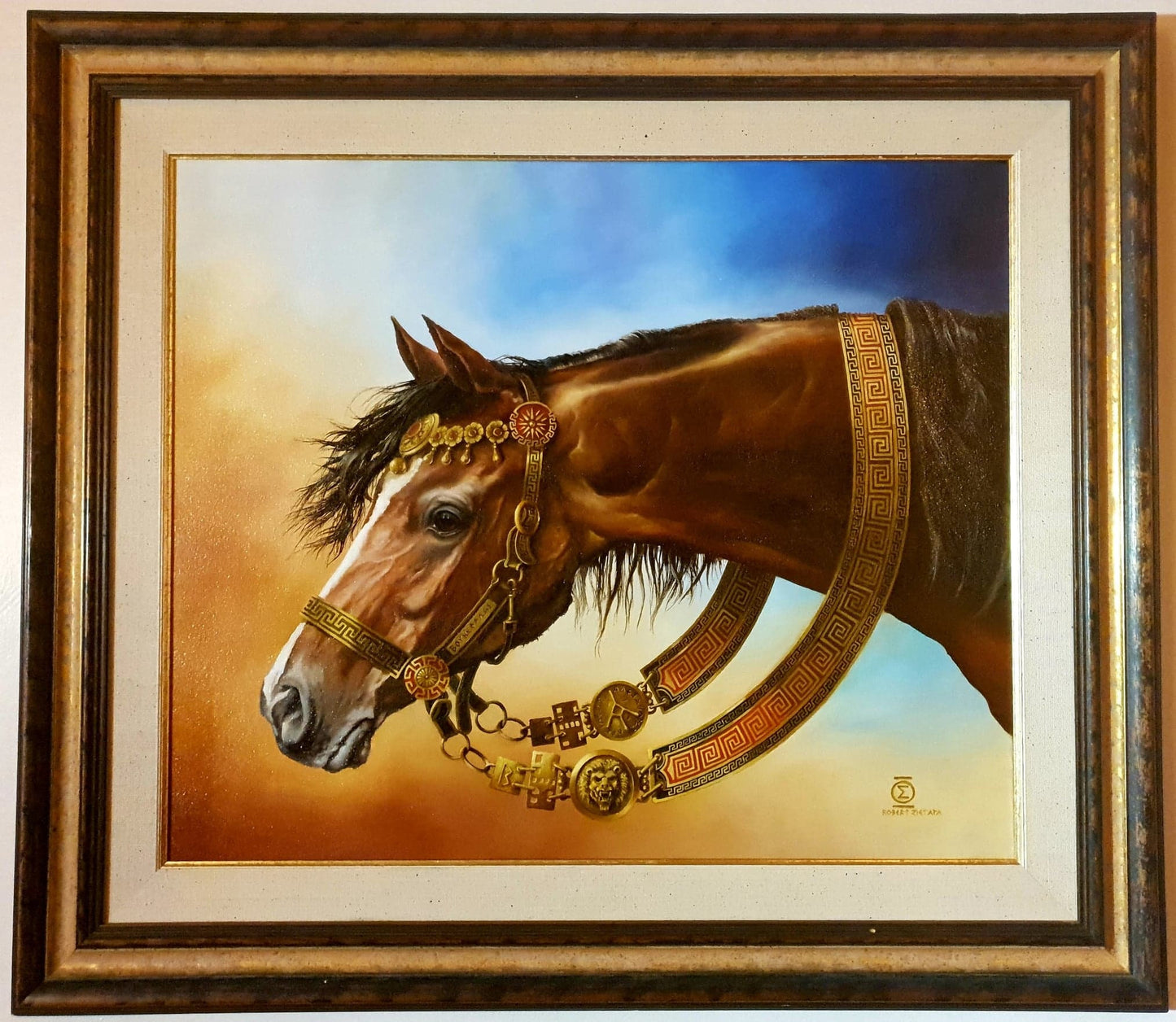 HORSE | BUCEPHALUS | Premium Reproduction | Archival Giclée canvas print of original oil painting | Horse Lover gift | Portrait of a Horse