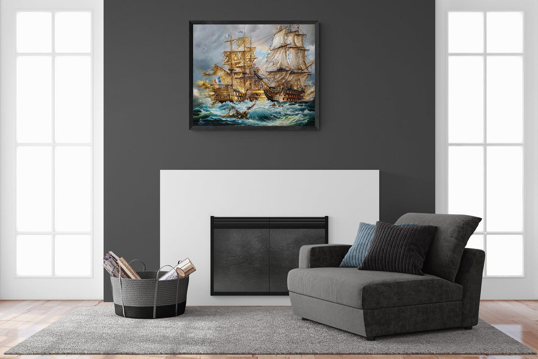 HMS Victory Canvas Print | Battle of Trafalgar, Lord Nelson FOSHE ART